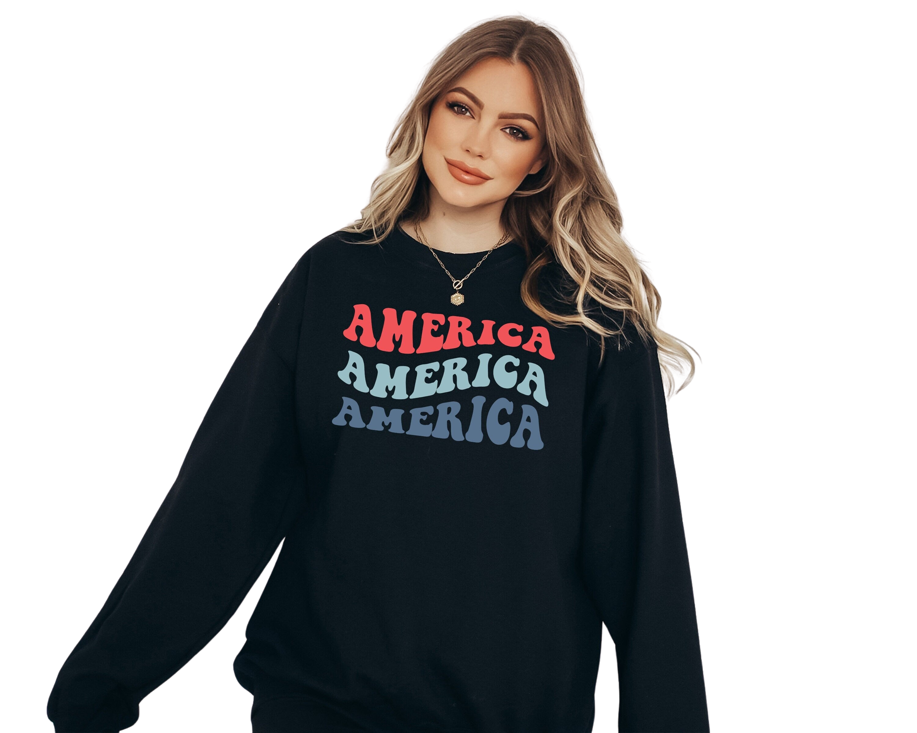 All American Babe Sweatshirt, Fourth of July Sweater, 4th of July Sweater, America Pullover, Womens Sweatshirt, Independence Day, Happy 4th