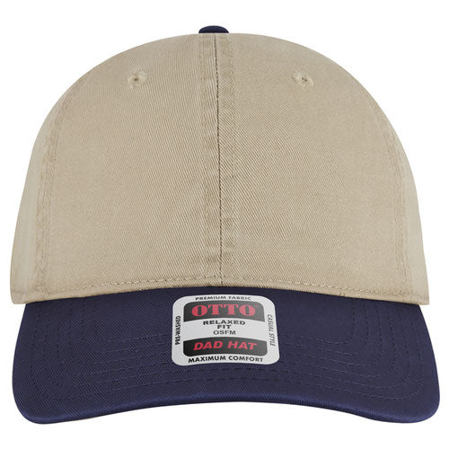 Customized Otto Cap Navy/Khaki Embroidered