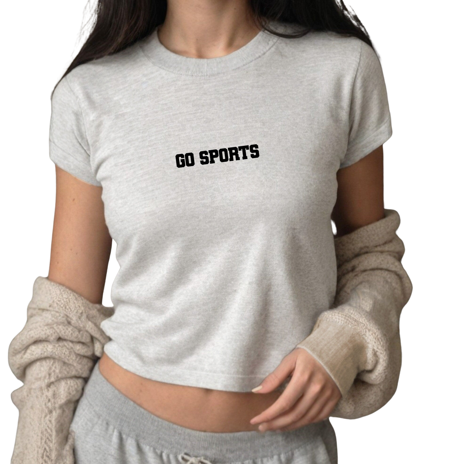 Go Sports Baby Tee Football Fan Graphic T, 90s T Shirt Girly pop y2k baby tee 90s baby tee y2k Crop, Sports Girlfriend, Yay Sports, Go Team