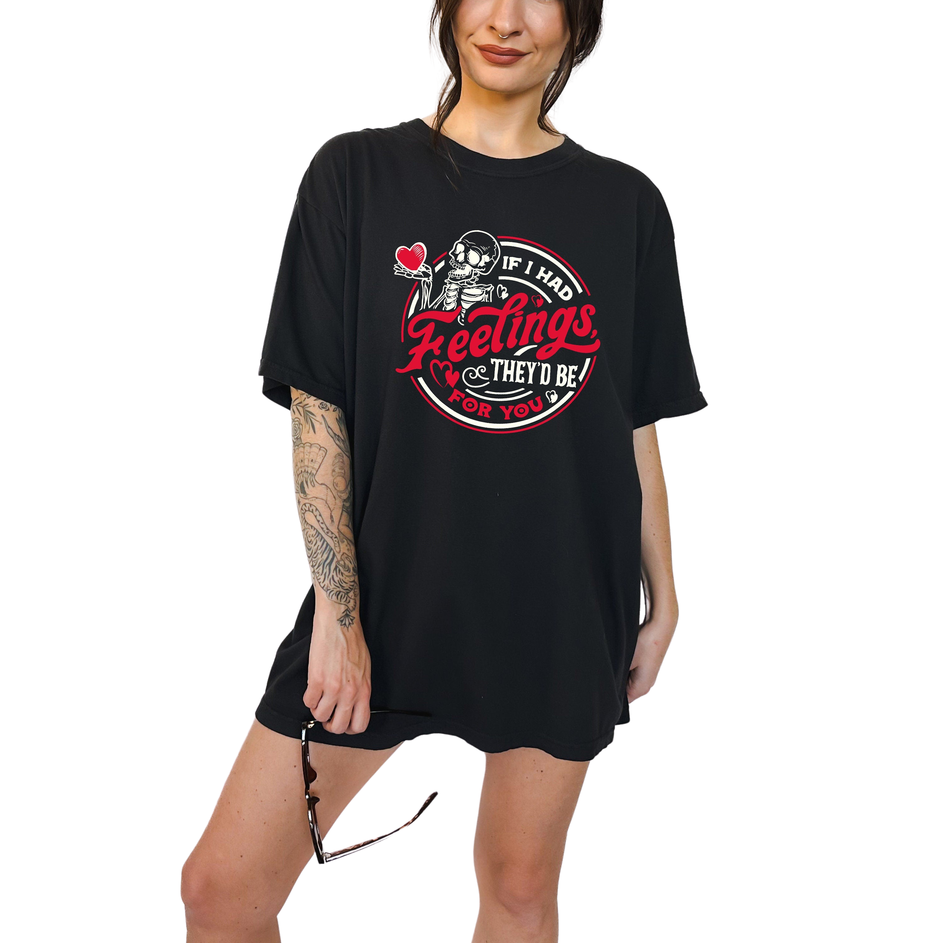 Retro Valentines Day Vintage Washed Shirt, If I Had Feelings, Vintage Galentines Day T Shirt, Love