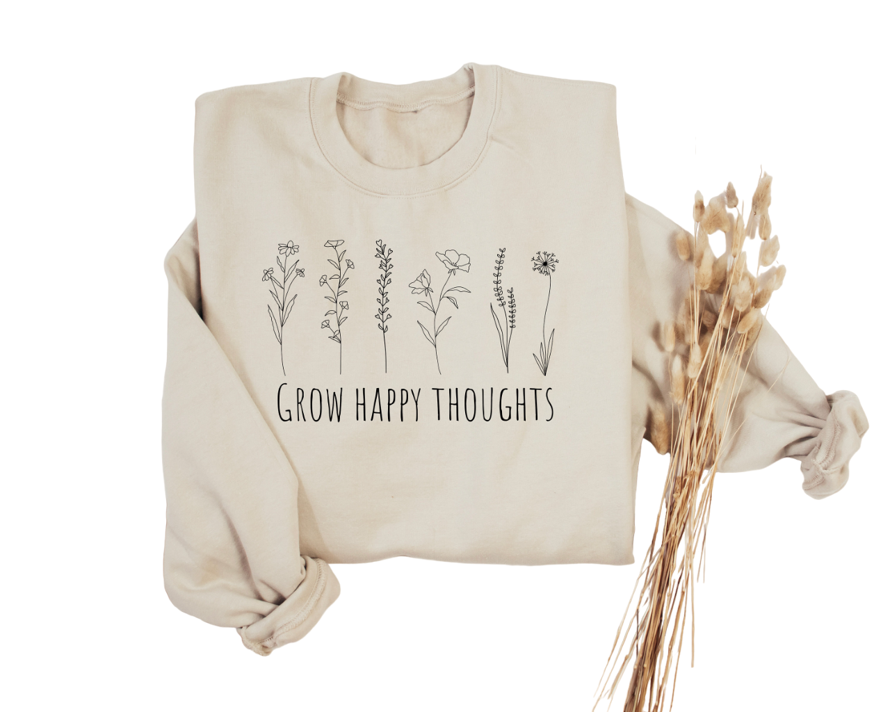 Grow Happy Thoughts Shirt | Happy Thought Tee | Mental Health Shirt | Kindness Shirt | Plant Shirt |