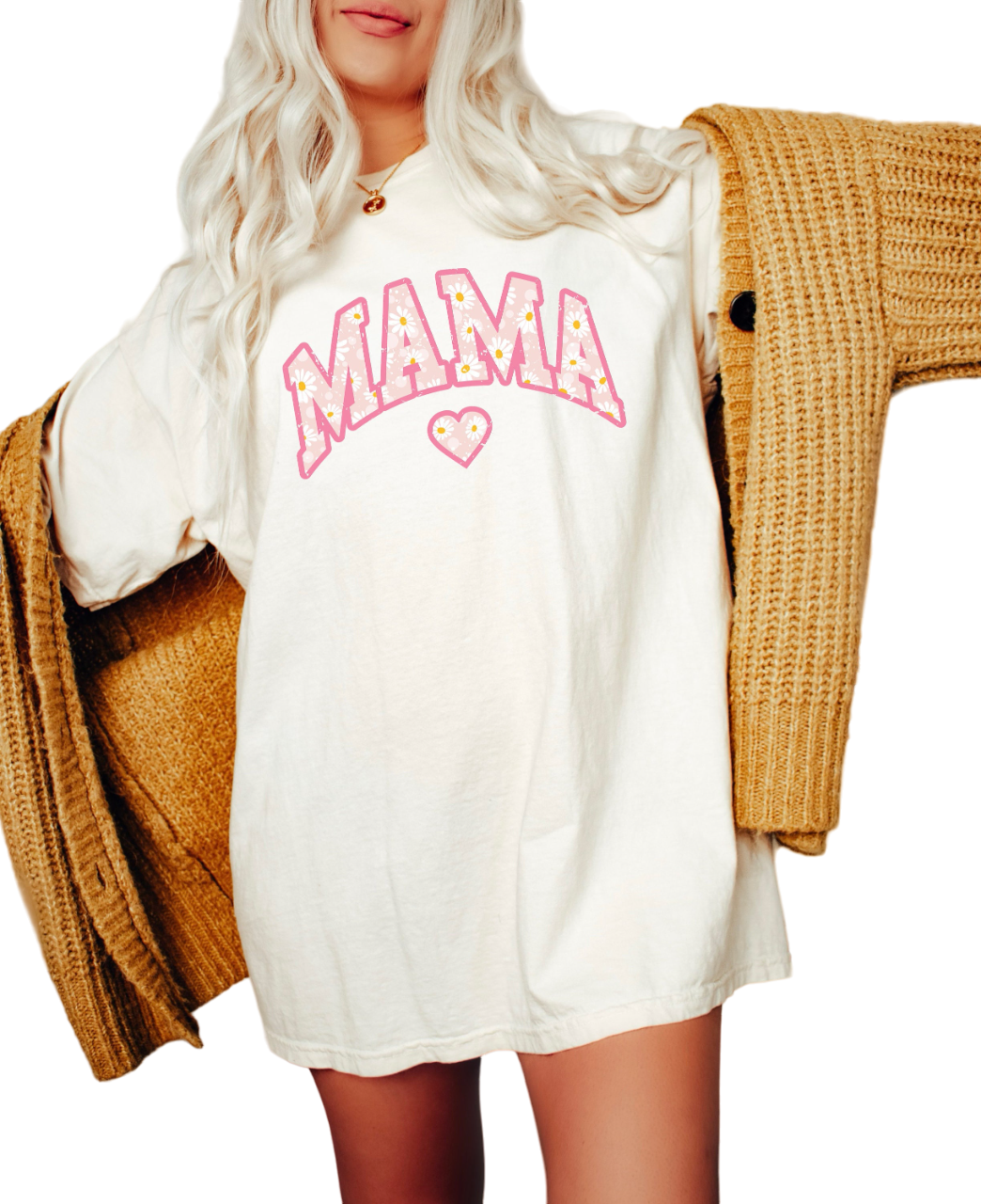 Vintage Washed Tee, MAMA FLOWER SHIRT, New Mom Shirt, Pregnancy Announcement, Mothers Day Gift, Mom