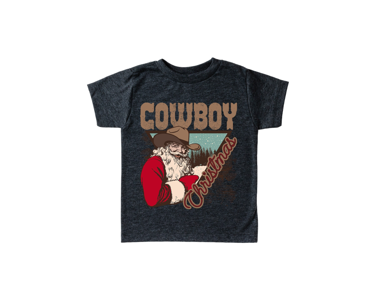 Christmas Cowboy Toddler Tee, Christmas Season Shirt, Cute Holiday Girls Shirt, Toddler Youth Santa