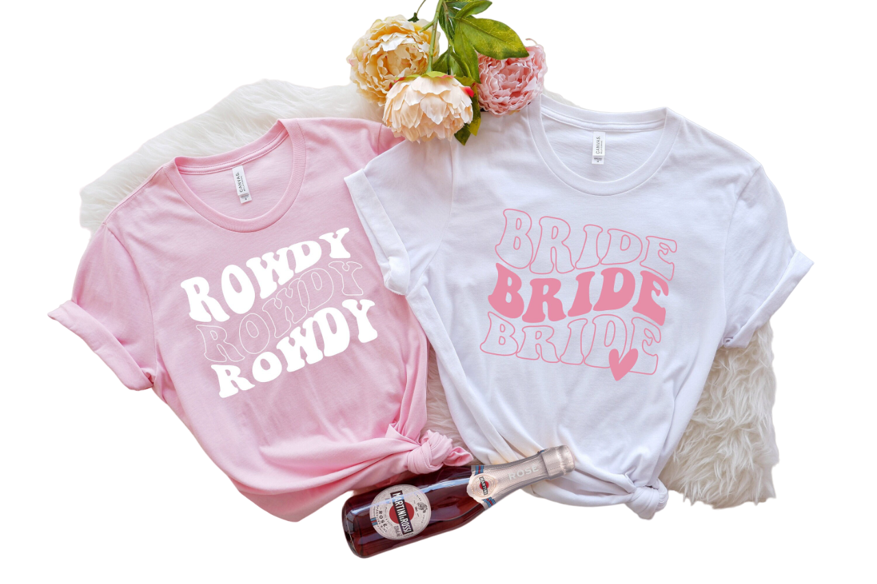 Getting Hitched Getting Rowdy, Bride, Rowdy, Bachelorette Party Shirts, Bachelorette Shirt, Girls