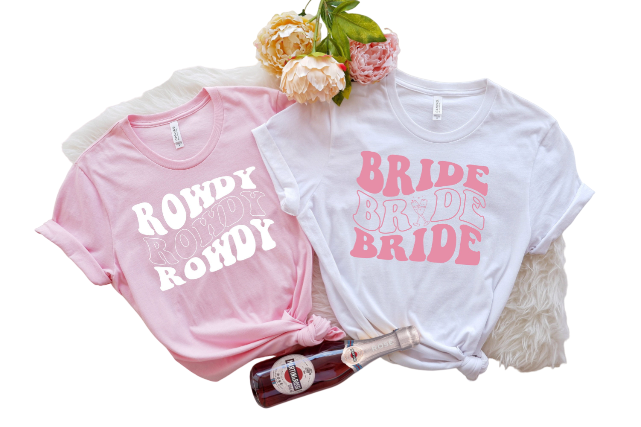 Getting Hitched Getting Rowdy, Bride, Rowdy, Bachelorette Party Shirts, Bachelorette Shirt, Girls
