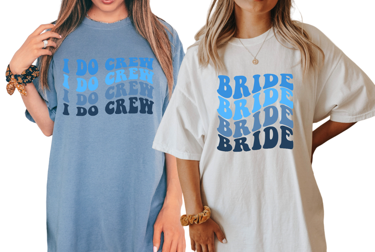 Vintage Washed Tee, Bachelorette Party Shirts, I Do Crew, Bride Vibes Boho T-Shirt, Retro Graphic