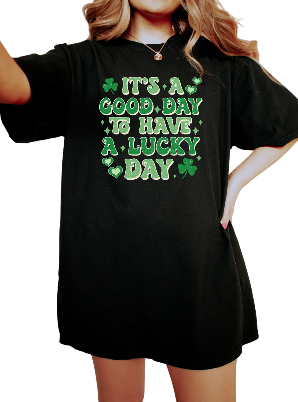 Retro St Patty's Day Vintage Washed Shirt, Good Day To Have a Lucky Day St Patrick's Day Shirt, Day