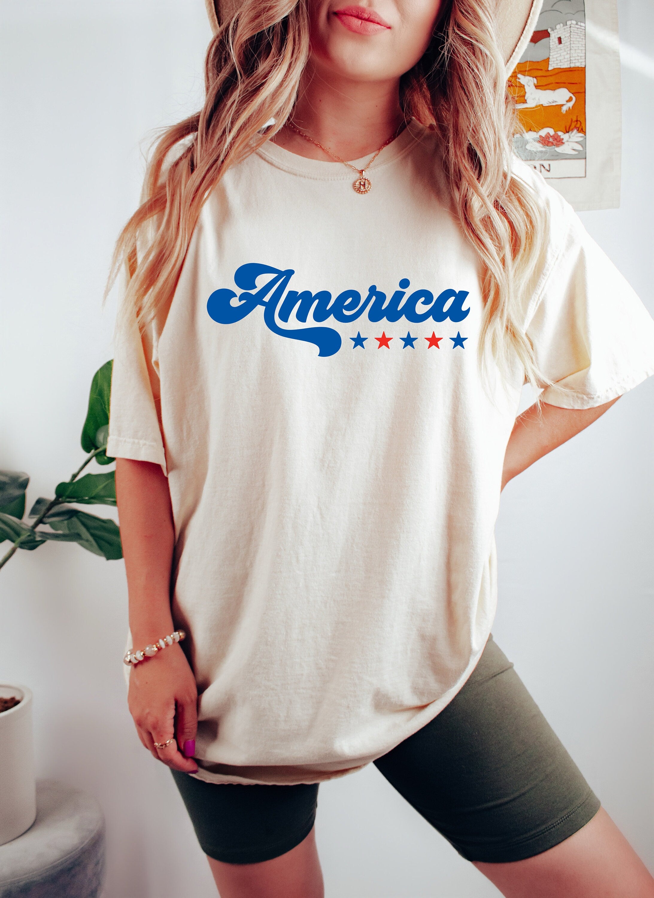 Retro America Font USA shirt,4th of July tee, Retro funny fourth shirt, Womens 4th of July Tee, America Patriotic Shirt, Independence Merica