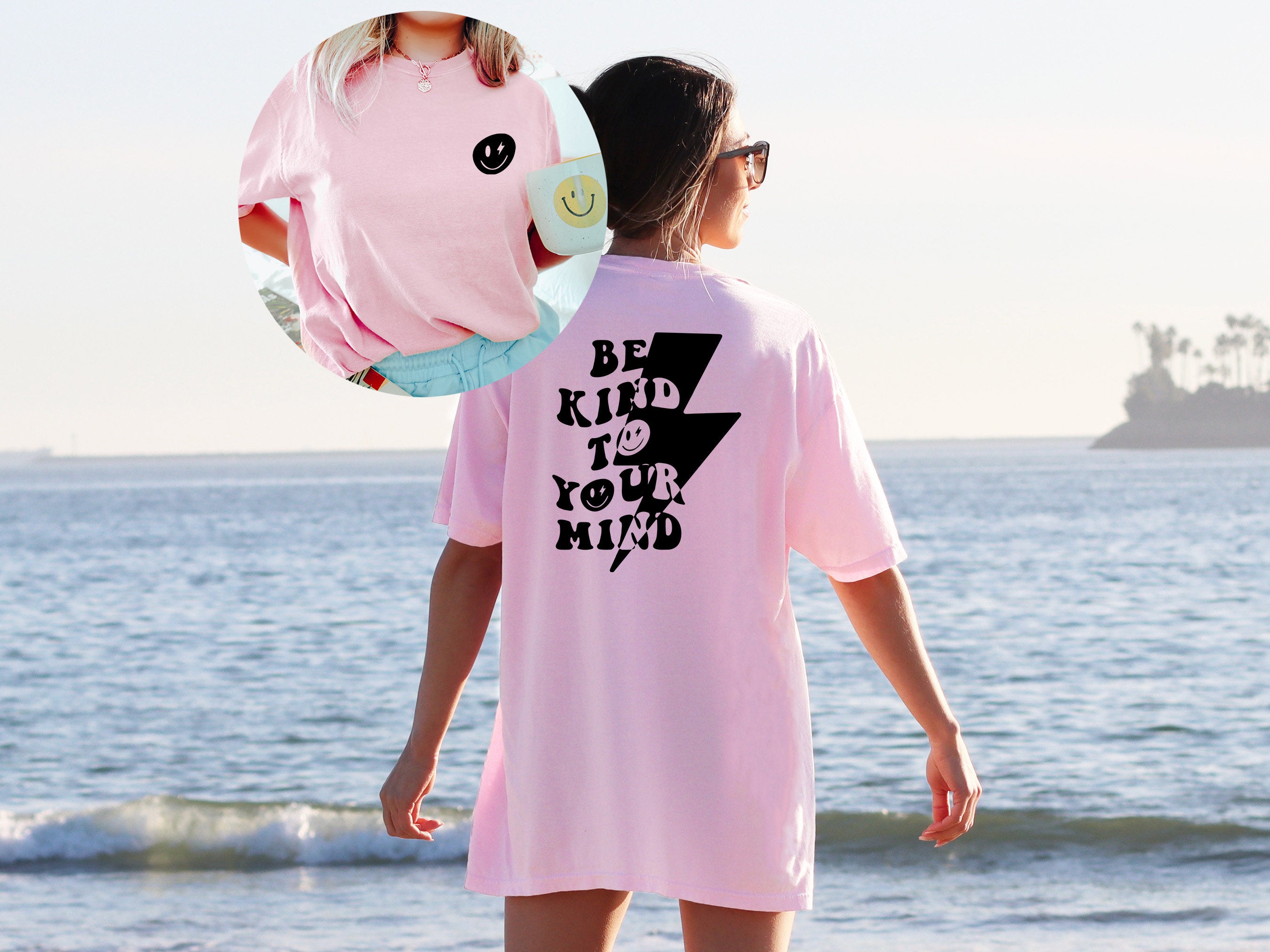 Positivity Comfort Colors Tee Choose Happy Shirt Be Kind To Your Mind Quote Shirt Positive Quote Shirt Graphic T Shirt, Inspirational Shirt,