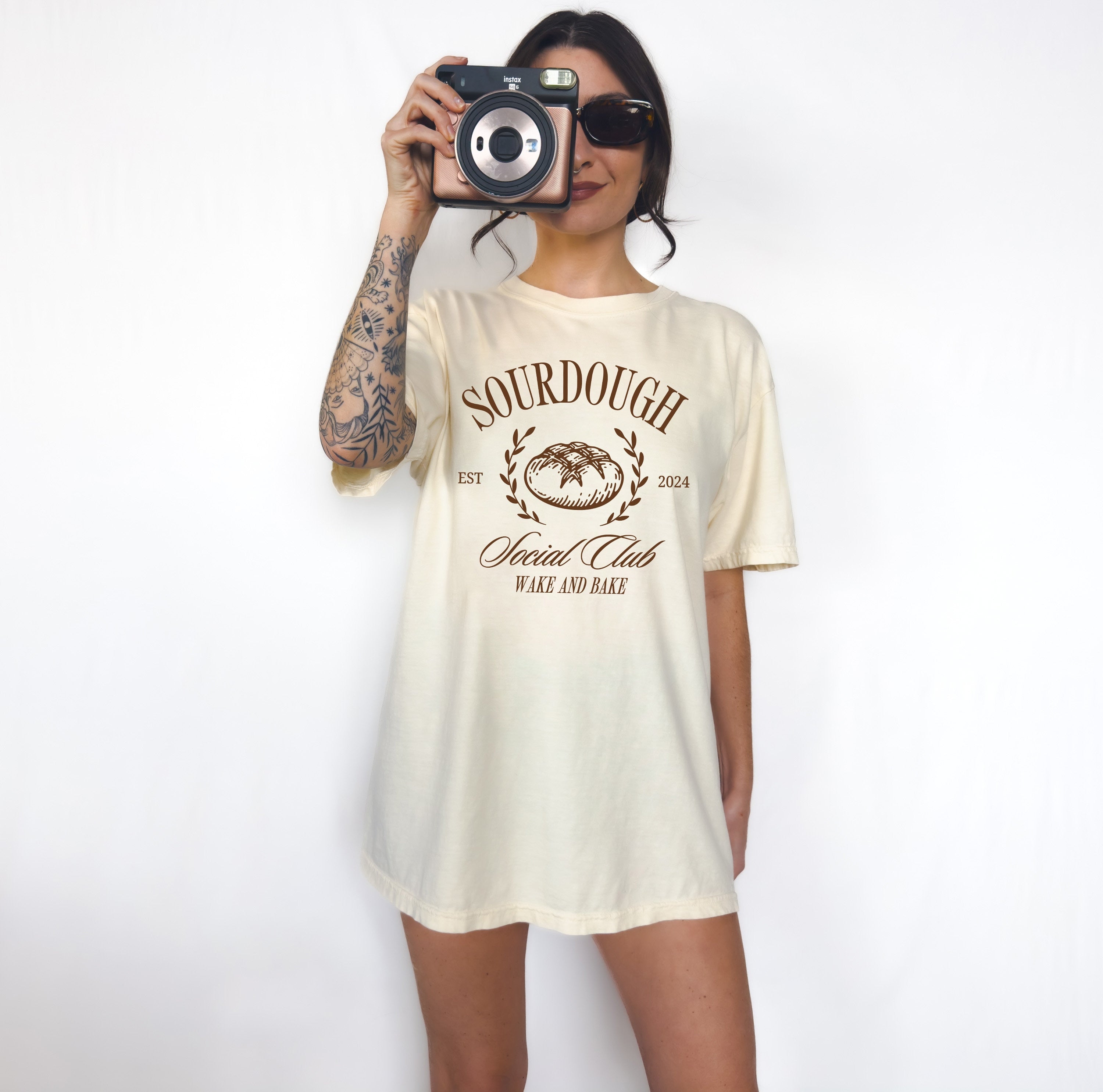Retro Sourdough Baking Social Club Comfort Colors TShirt, Sourdough Lovers T-Shirt, Sourdough Shirt, Cute Graphic Tee, Sourdough Graphic T