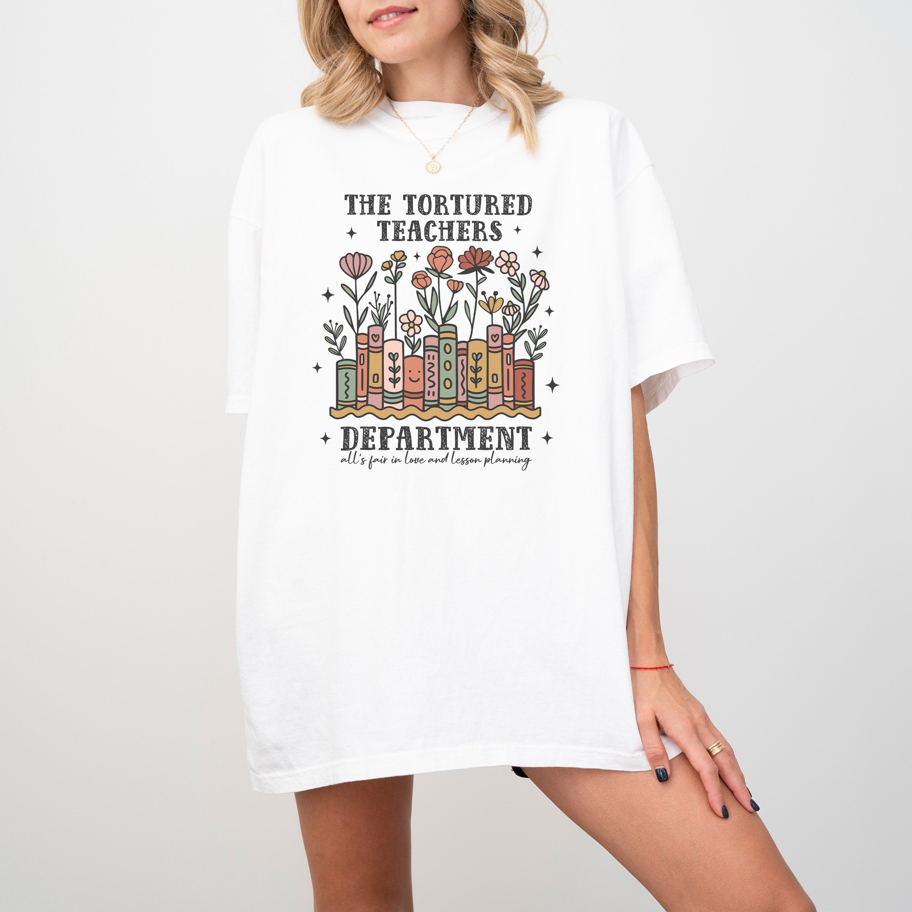 Comfort Colors Shirt Retro Tortured Teachers Department, Teachers Design T Shirt, Reading, Flowers T, School