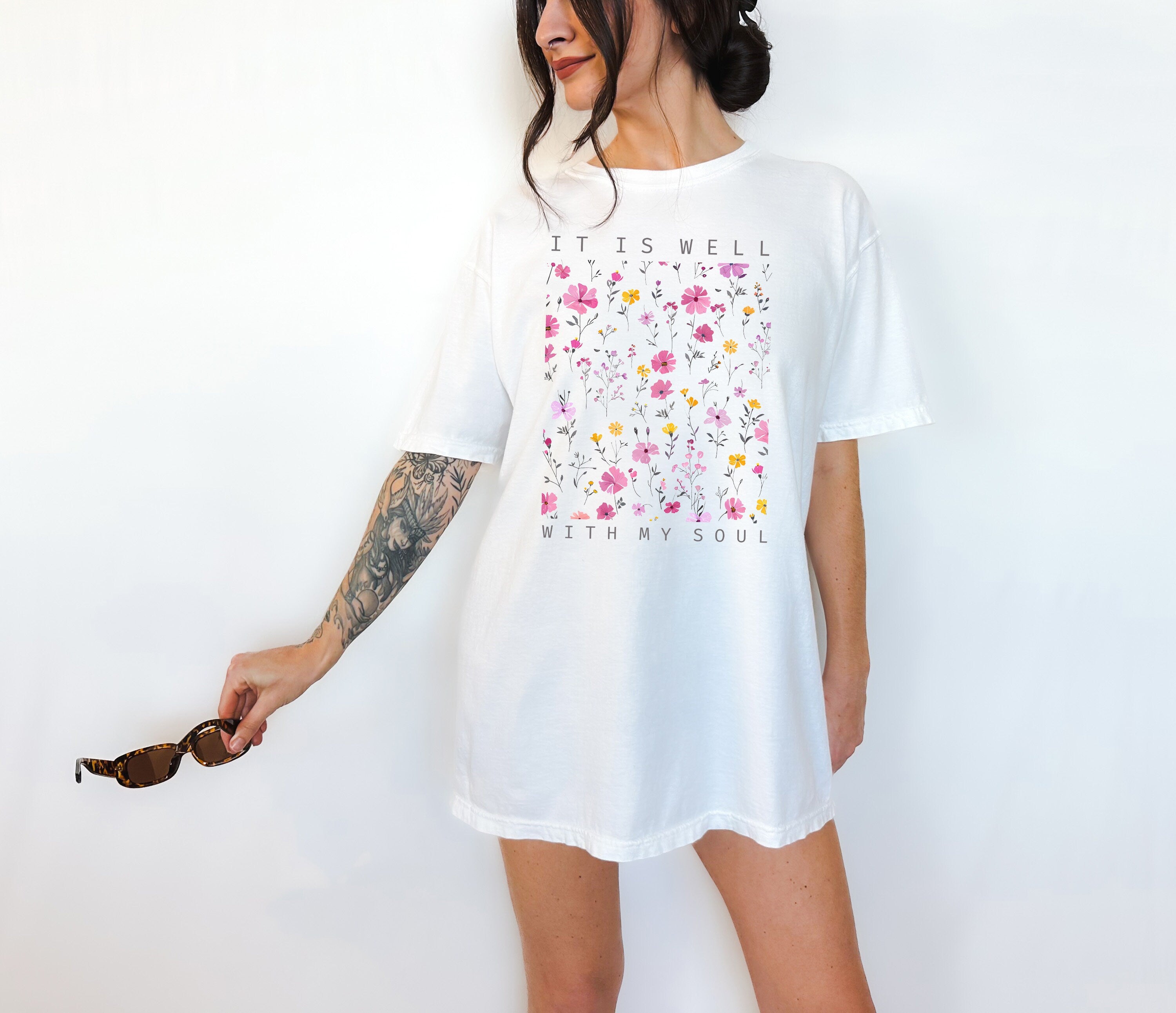 It Is Well With My Soul Comfort Colors Tee, Faith, Mental Health Shirt, Positivity Shirt, Inspirational Shirt, Graphic T