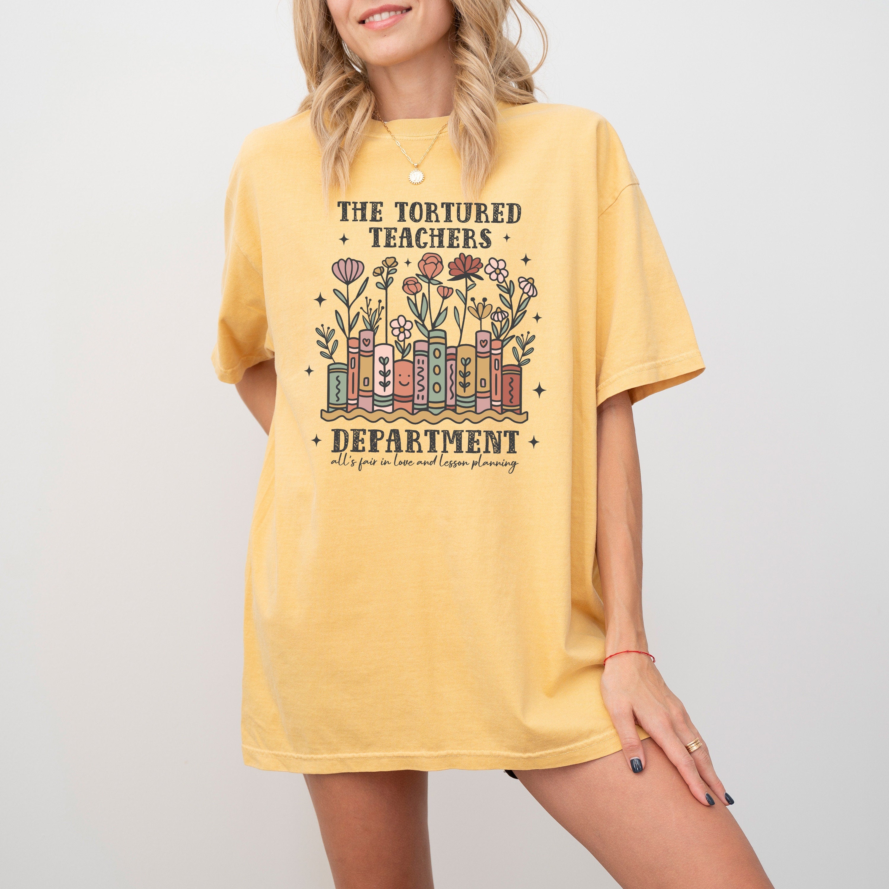 Comfort Colors Shirt Retro Tortured Teachers Department, Teachers Design T Shirt, Reading, Flowers T, School