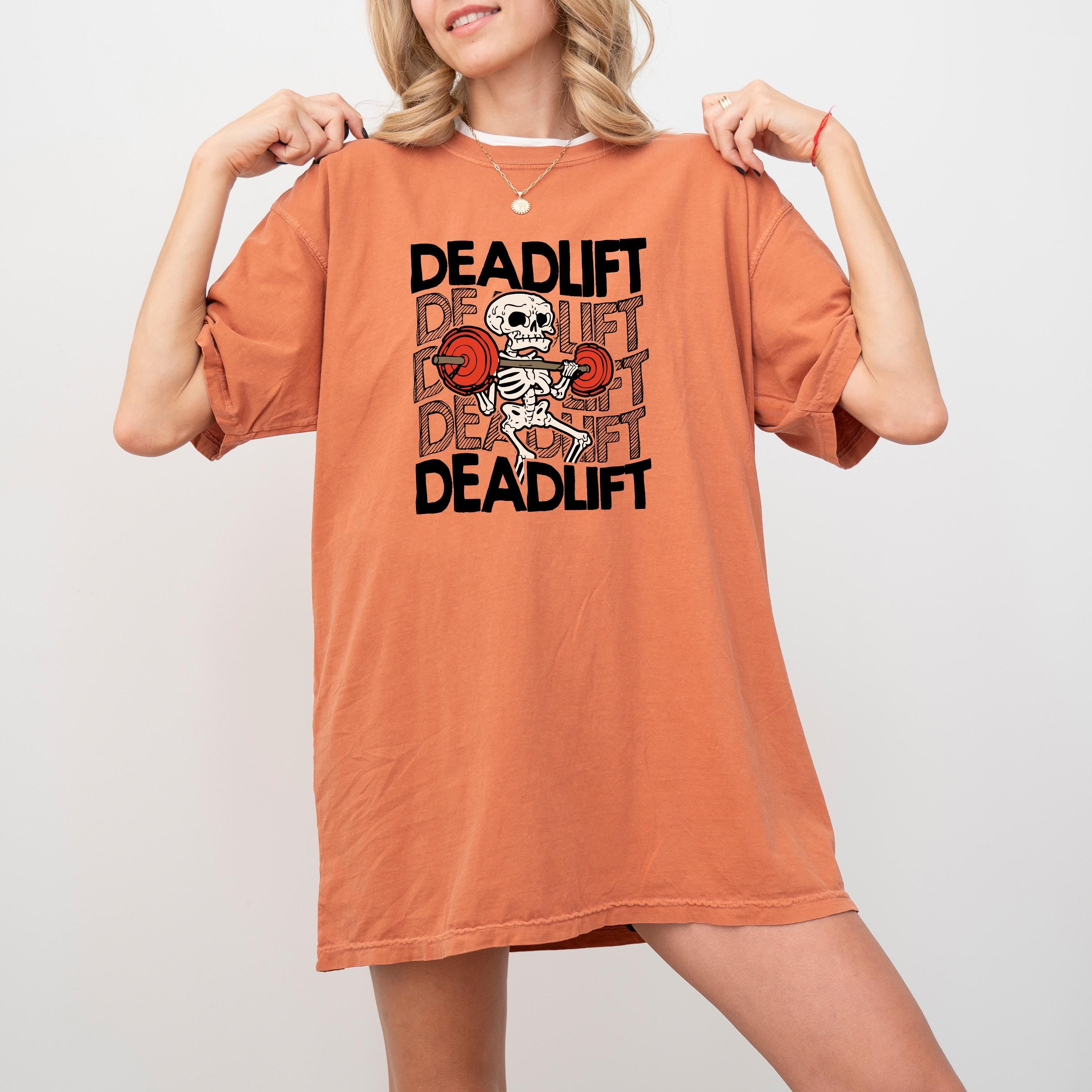 Halloween Skeleton Dead Lifting Comfort Colors T Shirt, Funny Gym Halloween Tee, Cute Halloween Design, Black Bats Autumn T, Fall T Shirt,