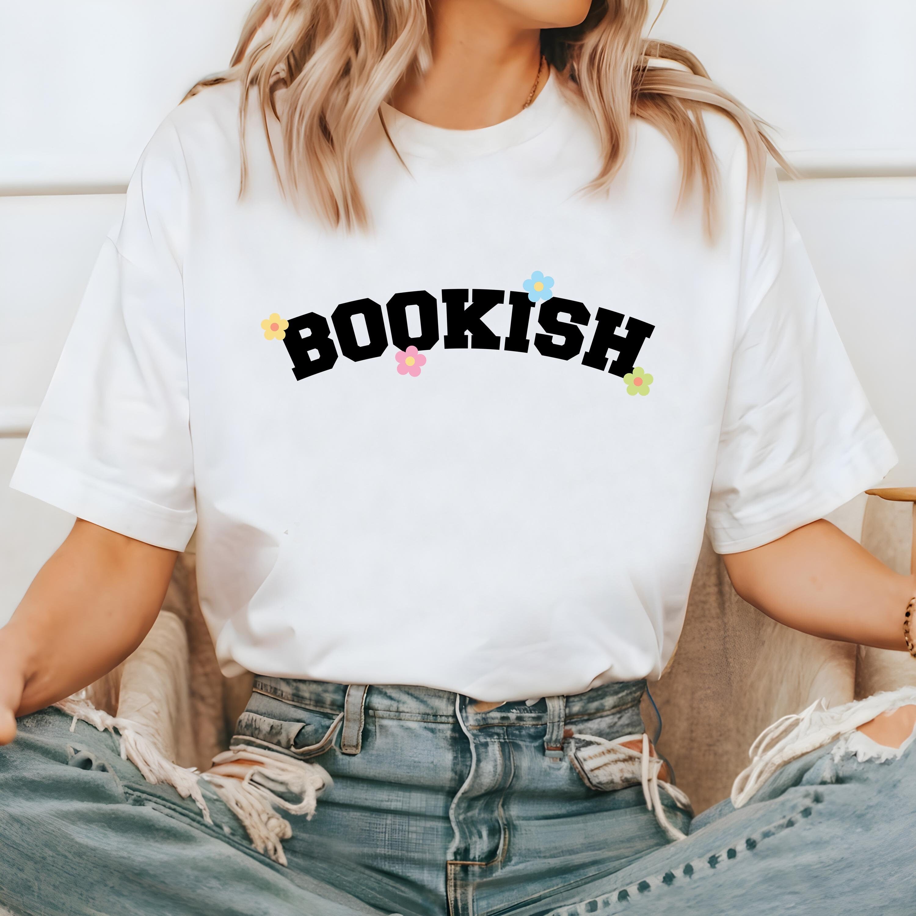 Bookish Comfort Colors Book Reader T Shirt, Just One More Chapter, Floral T Shirt, Book Lovers Tee, Reading Shirt,