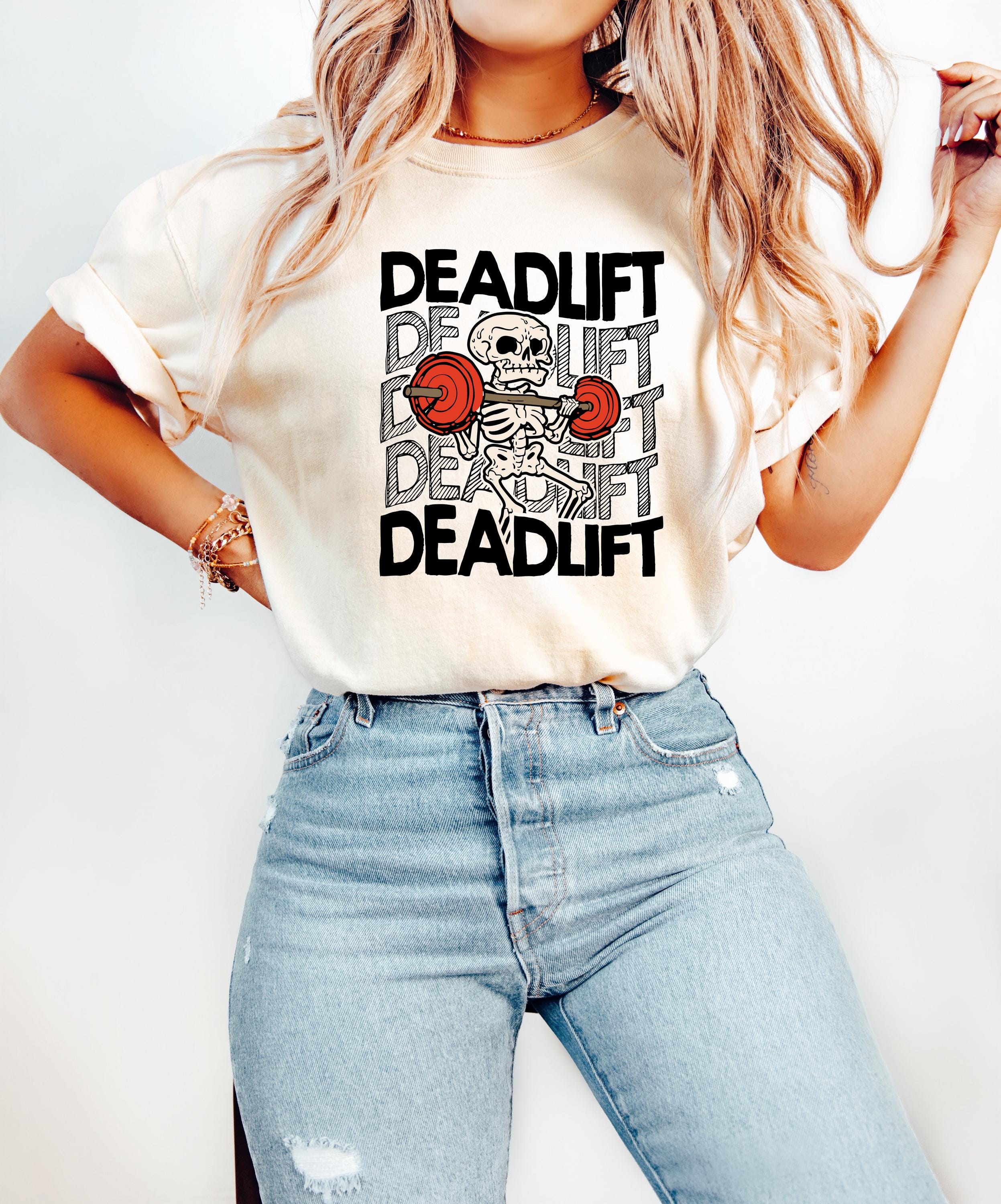 Halloween Skeleton Dead Lifting Comfort Colors T Shirt, Funny Gym Halloween Tee, Cute Halloween Design, Black Bats Autumn T, Fall T Shirt,