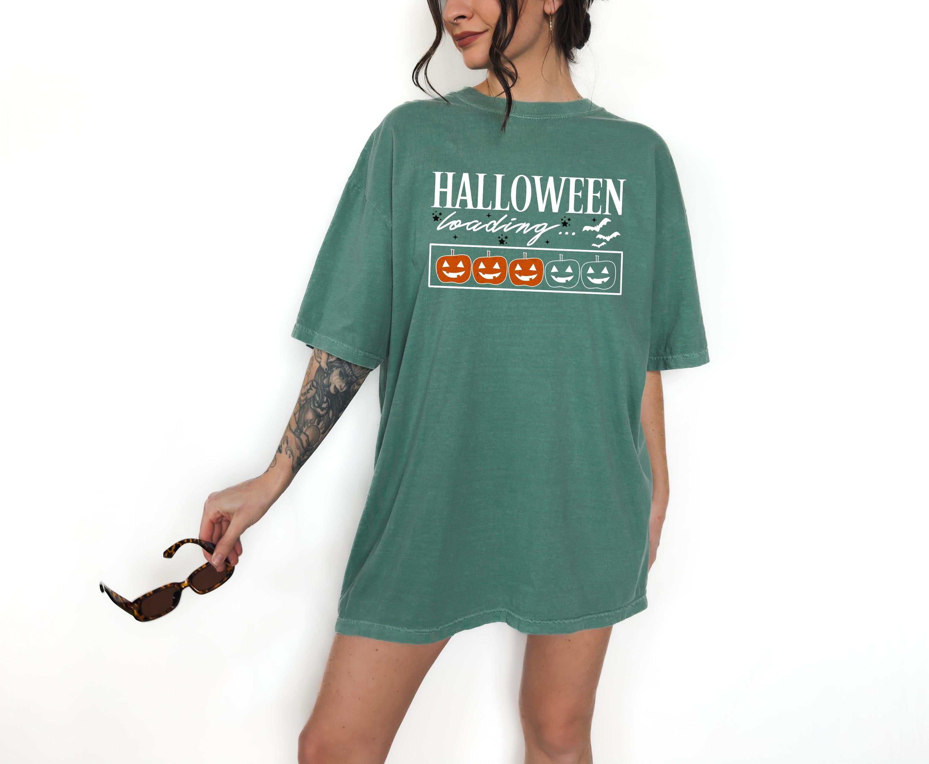Retro Halloween Loading Comfort Colors shirt, Pumpkin Season, Vintage Halloween Shirt, Retro Fall Vibes Shirt, Autumn Shirt, Pumpkin T-Shirt