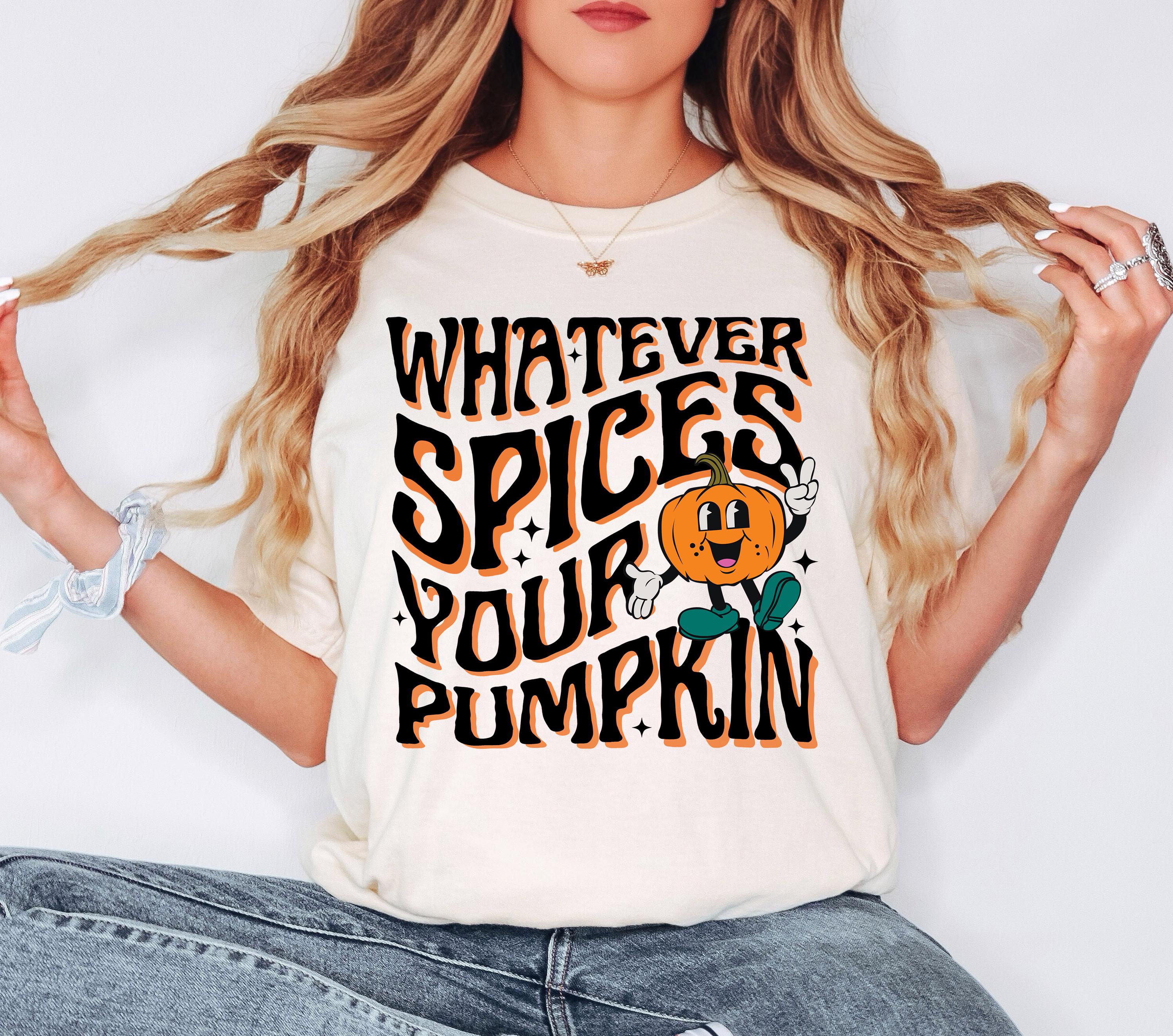 Retro Comfort Colors shirt, Funny Halloween Fall T Shirt, Whater Spices Your Pumpkin, Cute Pumpkin Tee, Pumpkin Patch Outfit, Autumn Shirt