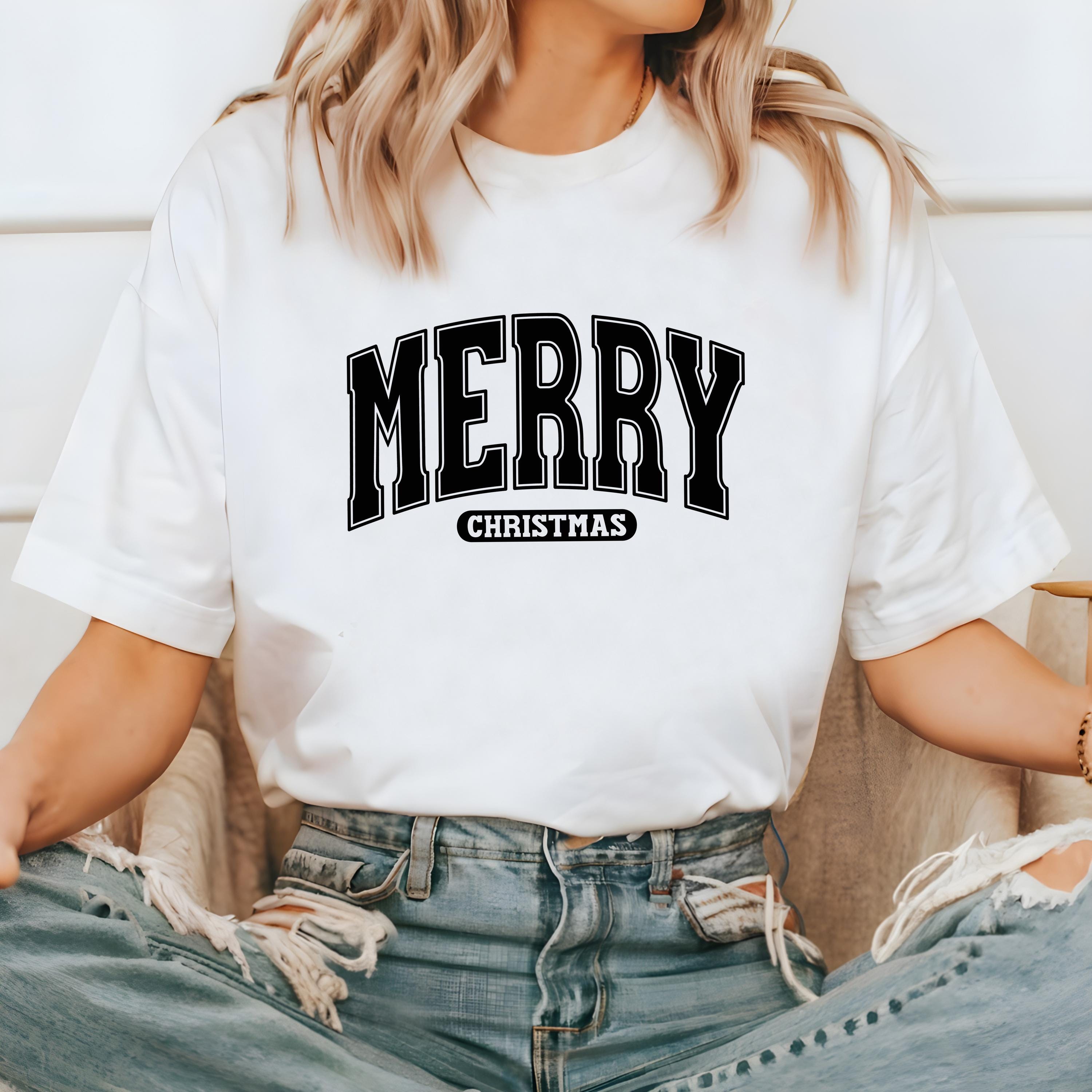 Merry Christmas Comfort Colors Shirt, Christmas Varsity T Shirt, Vintage Christmas Tree Shirt, Retro Holiday Shirt, 2024 Christmas T Shirt,