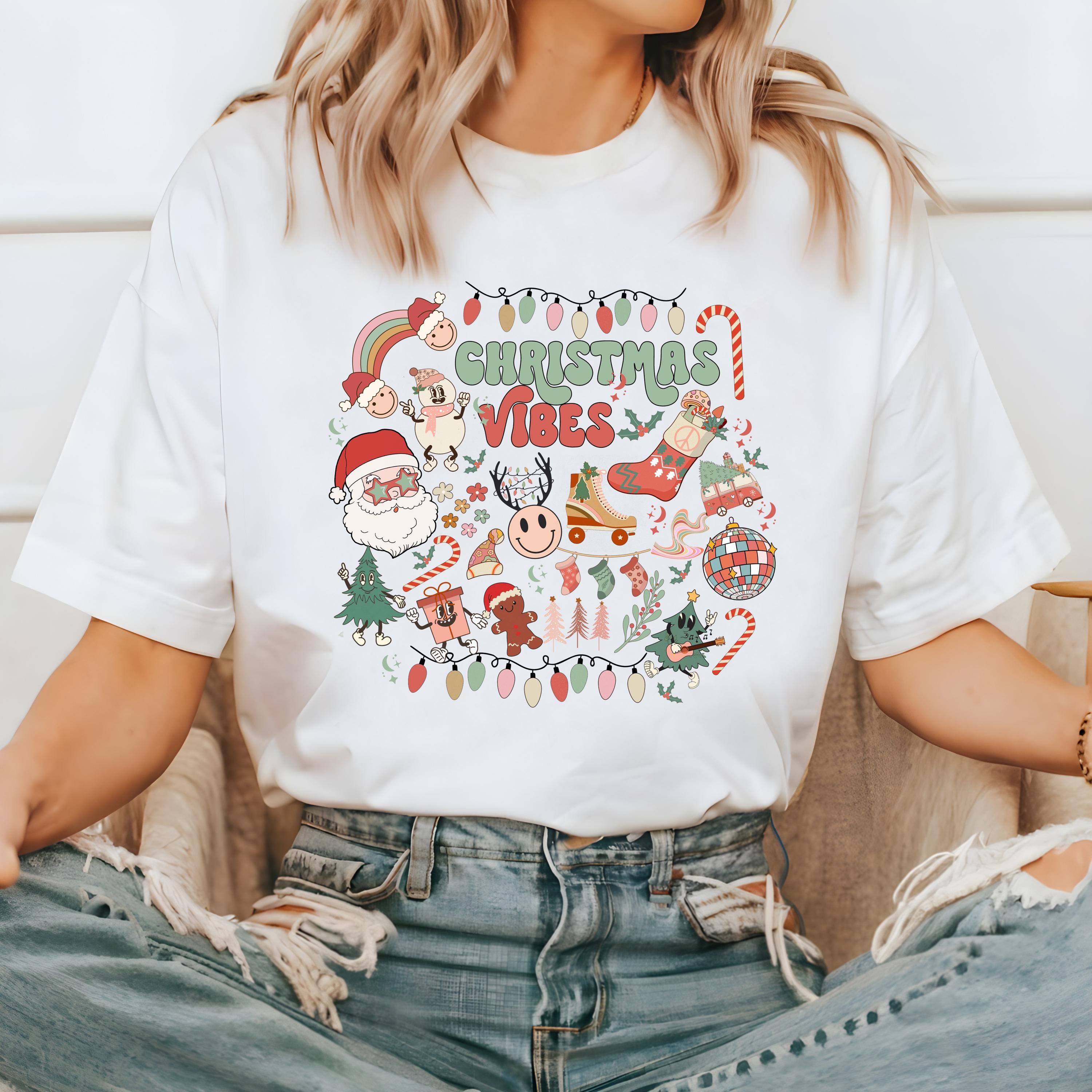 Christmas Collage Comfort Colors Shirt, Santa T Shirt, Vintage Christmas Tree Shirt, Retro Holiday Shirt, 2024 Christmas T Shirt Design