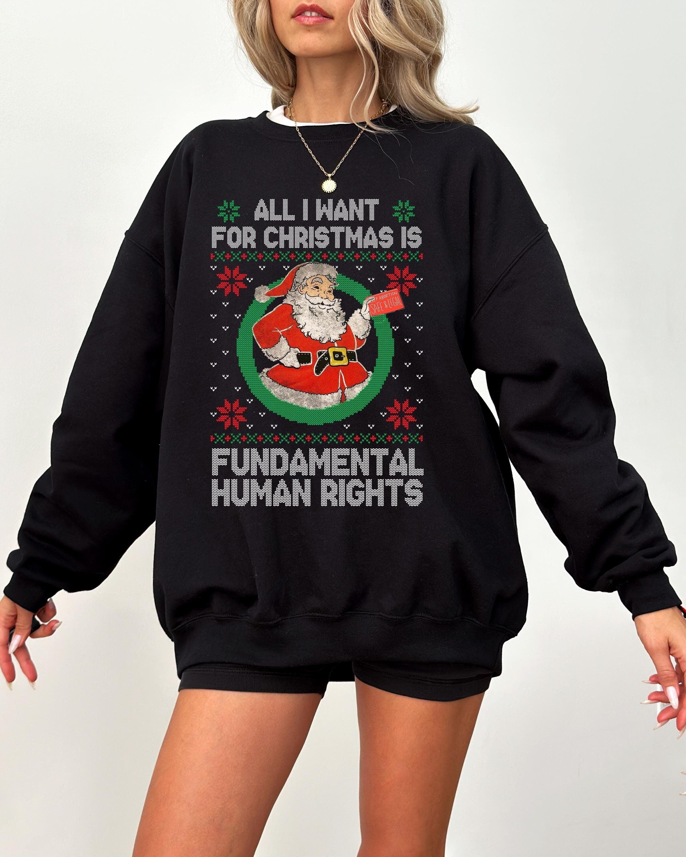 fundamental human rights sweater, human rights sweatshirt, democrat, pro choice sweatshirt