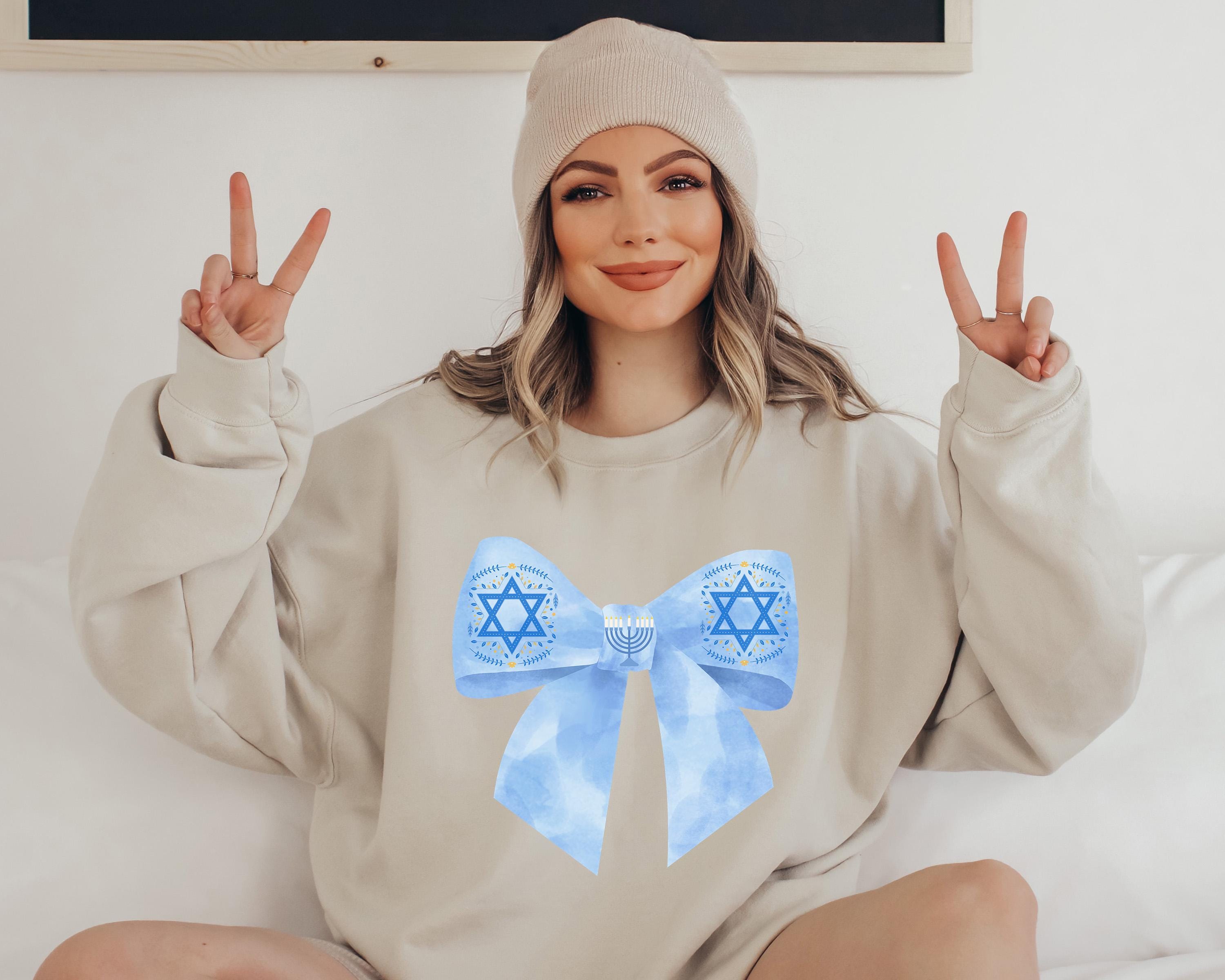 Retro Hanukkah Crewneck, Happy Hanukkah, Hanukkah Sweater, Jewish Holiday Shirt, Star of David Sweatshirt, Sweatshirt For Jewish Holiday