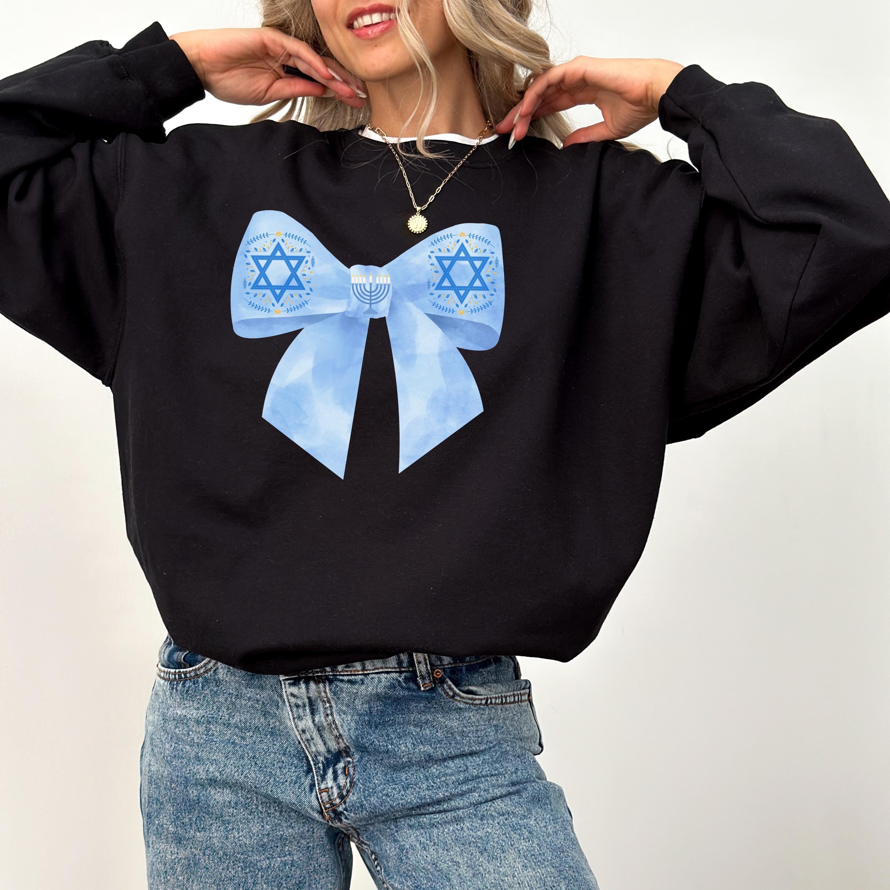 Retro Hanukkah Crewneck, Happy Hanukkah, Hanukkah Sweater, Jewish Holiday Shirt, Star of David Sweatshirt, Sweatshirt For Jewish Holiday