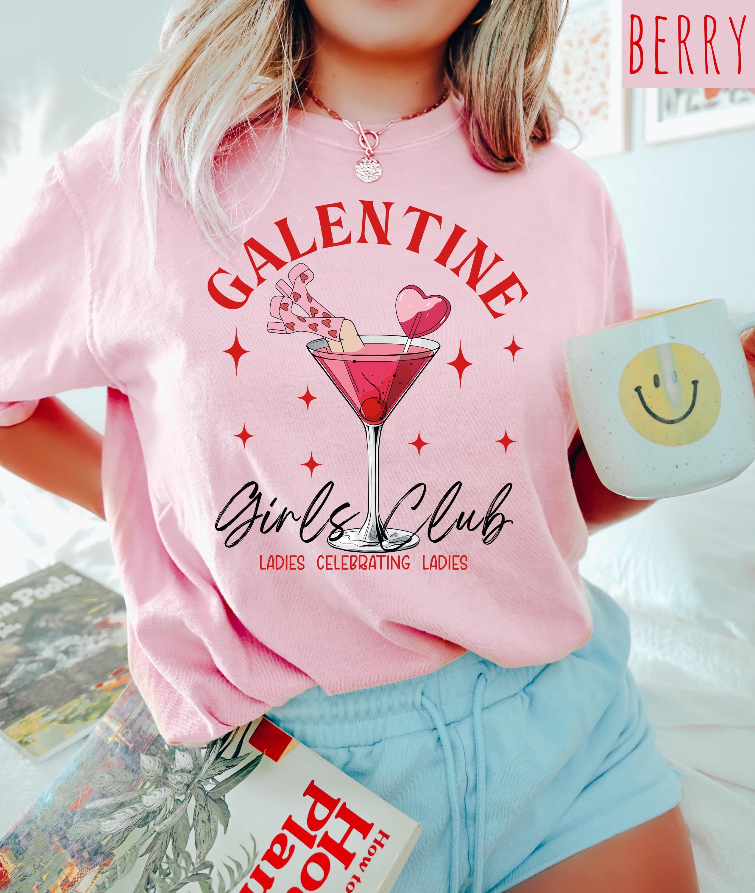 Galentine Girls Club Valentine's Day Comfort Colors TShirt, Cute Valentine Shirt, Galentine's Day 2025, Trendy, Girls Celebrating Girls