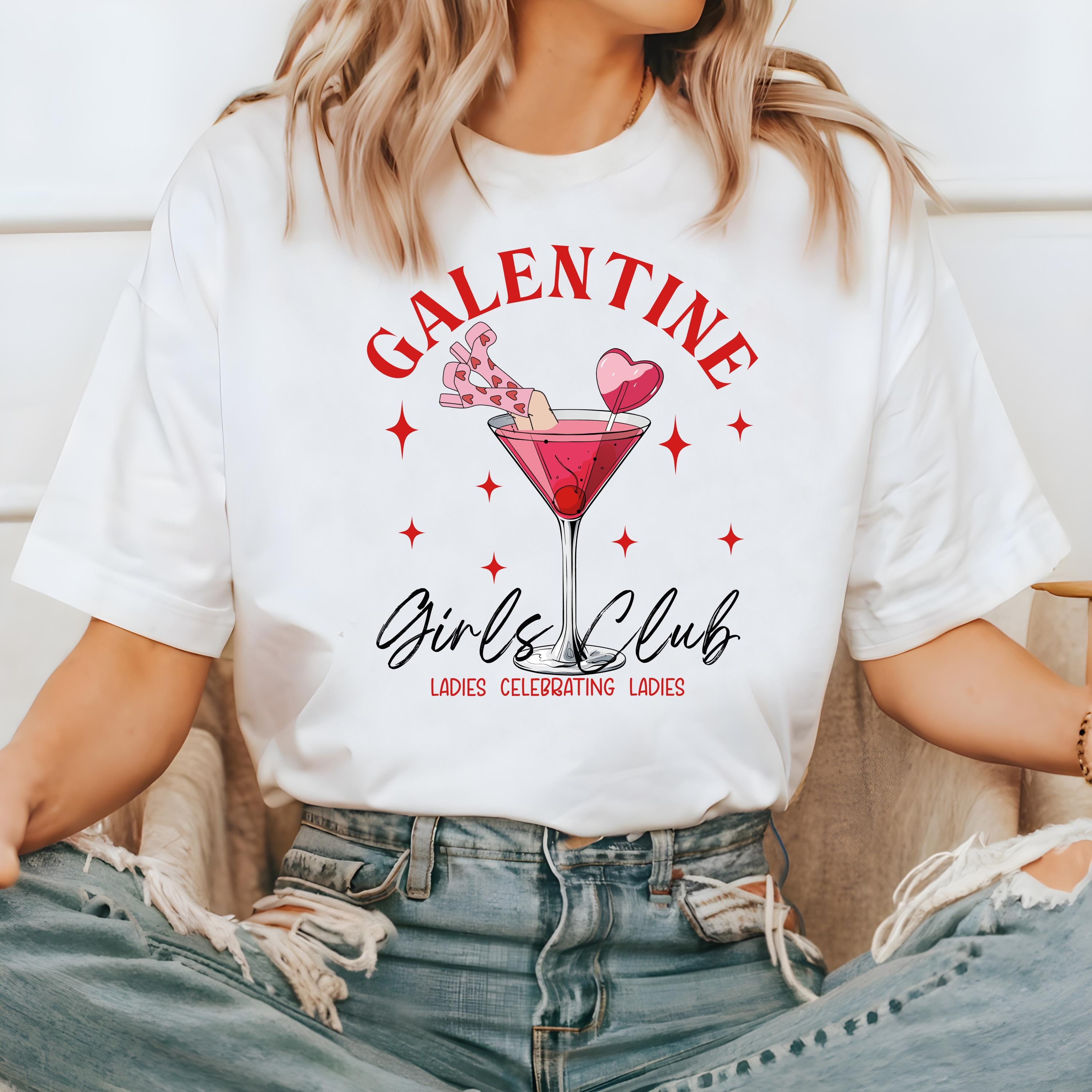 Galentine Girls Club Valentine's Day Comfort Colors TShirt, Cute Valentine Shirt, Galentine's Day 2025, Trendy, Girls Celebrating Girls