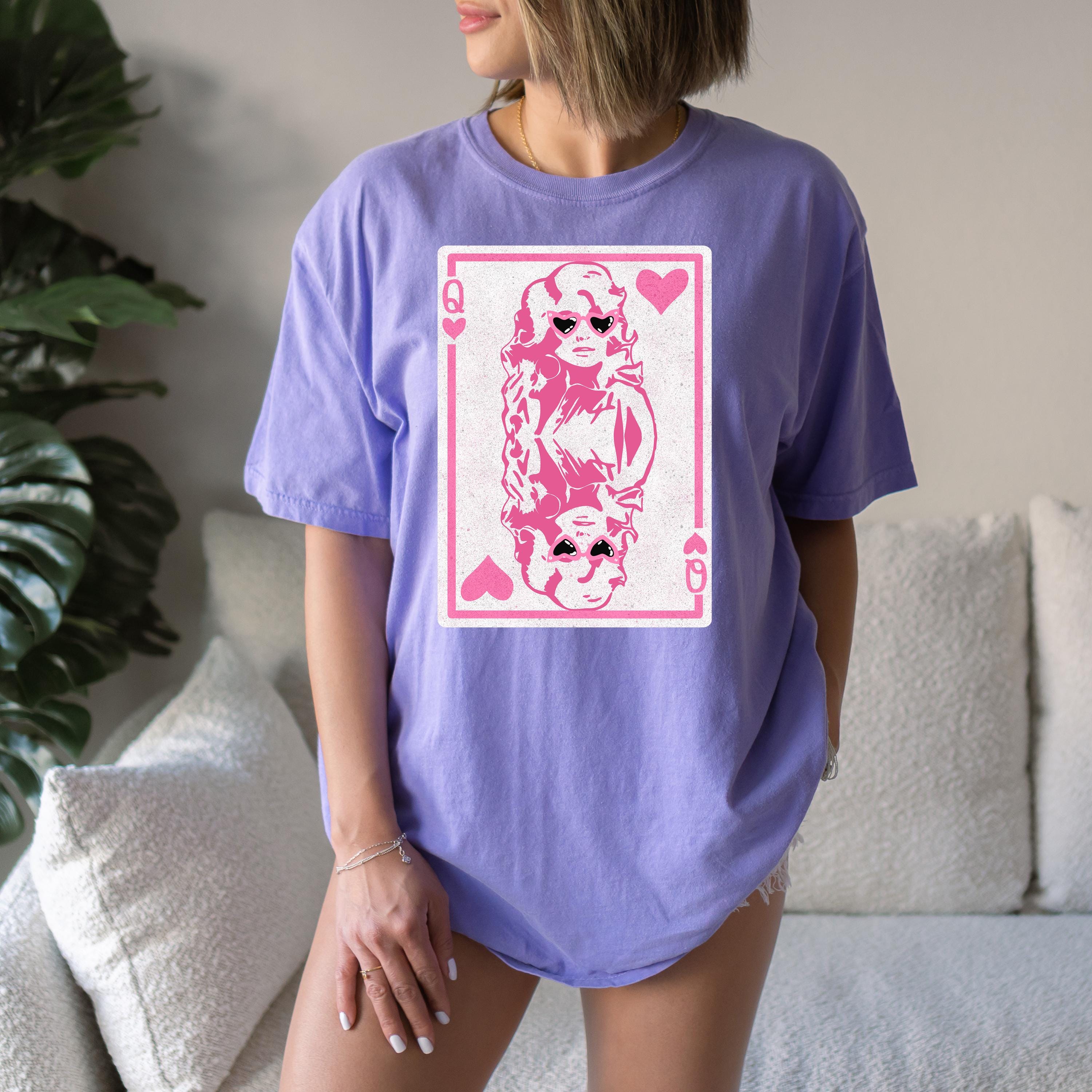 Valentine's Day Queen of Hearts Comfort Colors Shirt, Cute Pink Dolly Valentine Shirt, Valentine's Design, Galentine's Day 2025