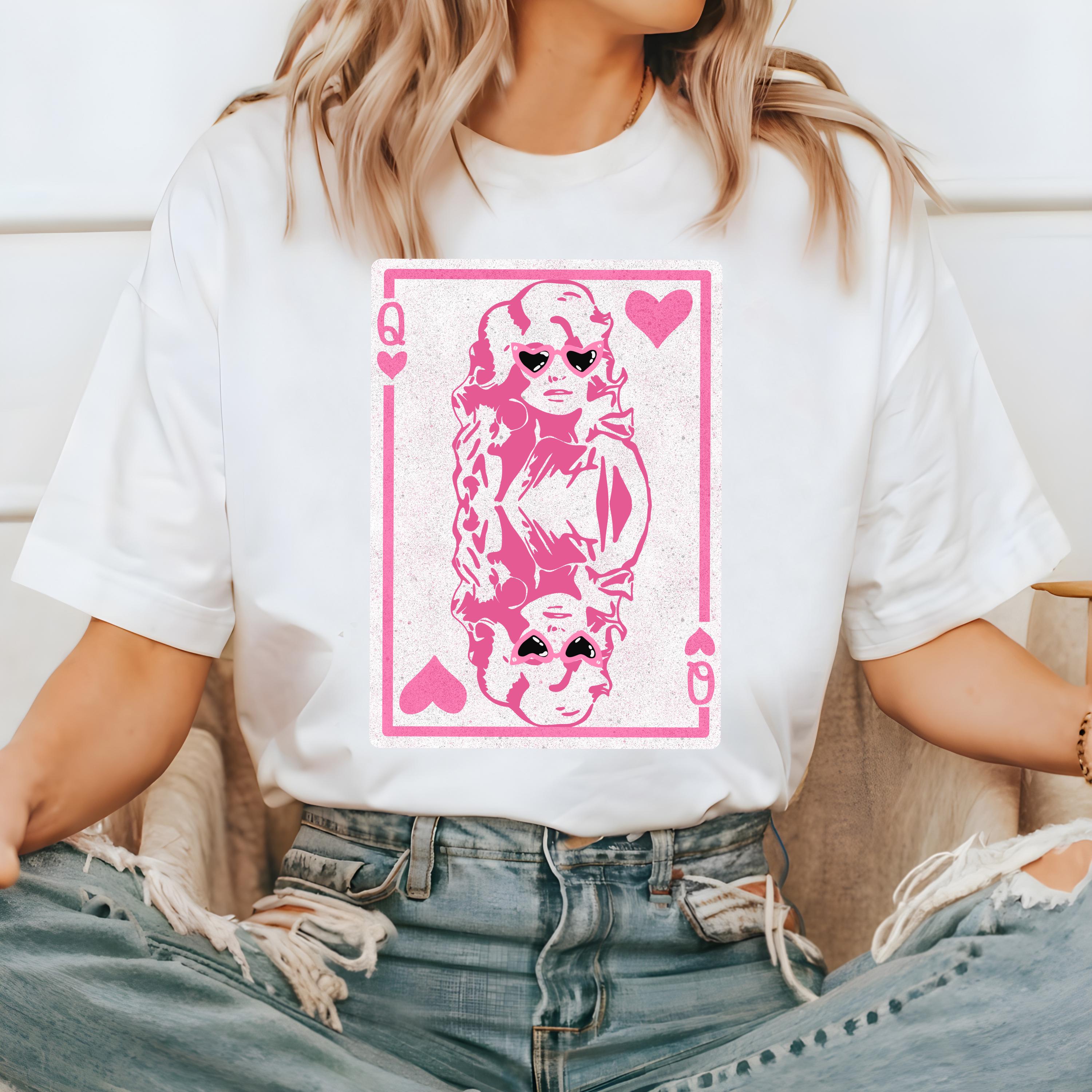 Valentine's Day Queen of Hearts Comfort Colors Shirt, Cute Pink Dolly Valentine Shirt, Valentine's Design, Galentine's Day 2025