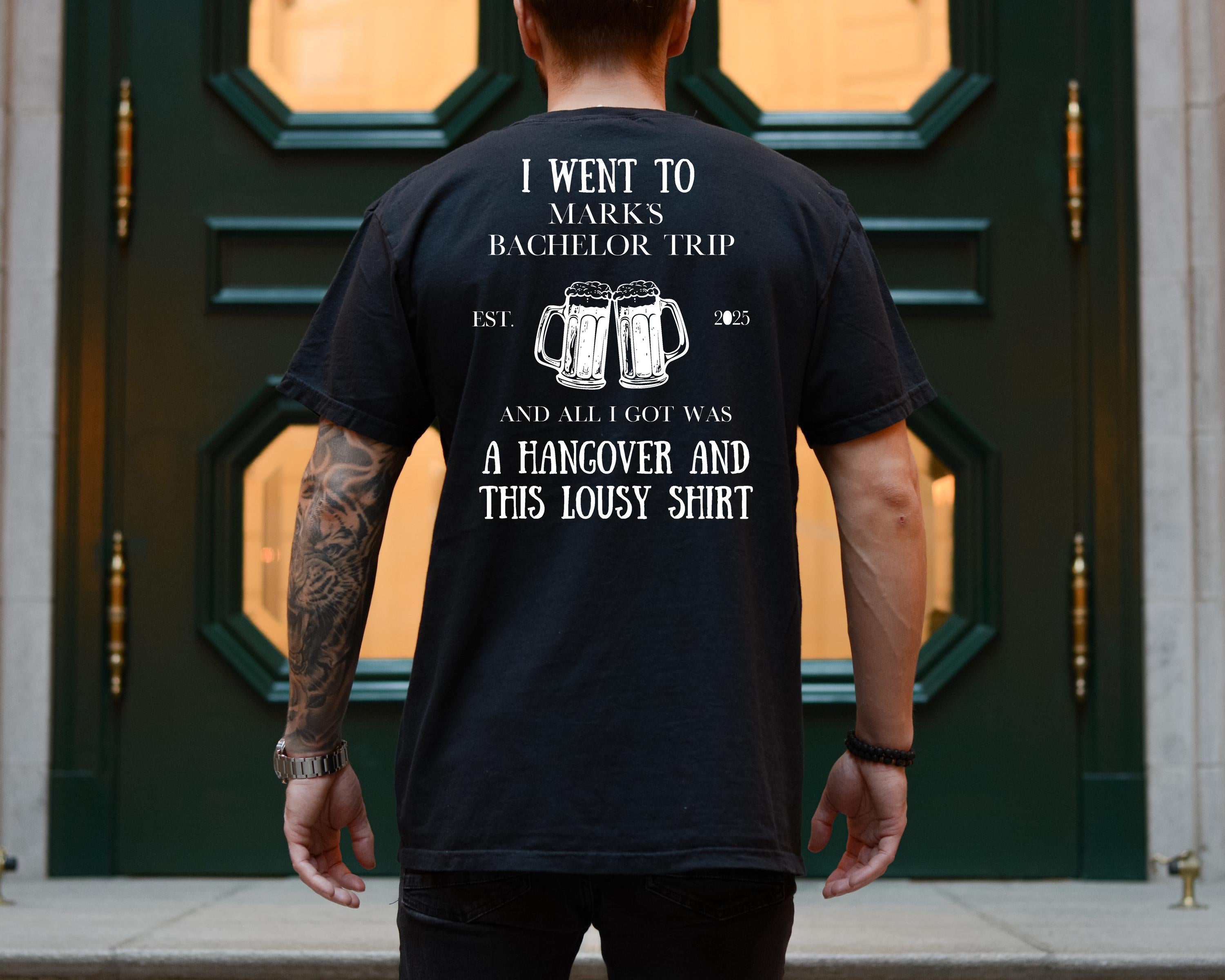 Personalized Bachelor Party T-shirts, Groomsmen Shirts, Comfort Colors T, Custom Tee, I went to Bachelor Trip and All I Got Was This Shirt