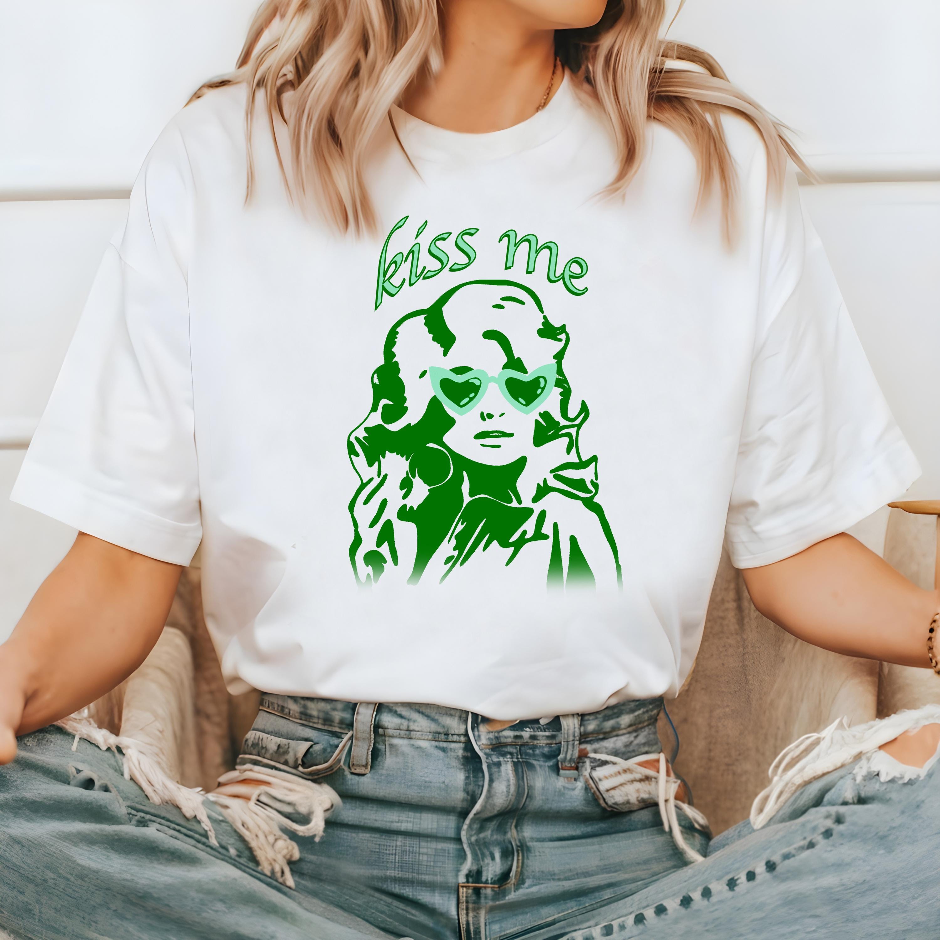 Kiss Me Dolly St Patty's Day Comfort Colors Shirt, Queen of Clover Clover Card St Patricks Day TShirt, St Paddy's Four Leaf Clover Green Tee
