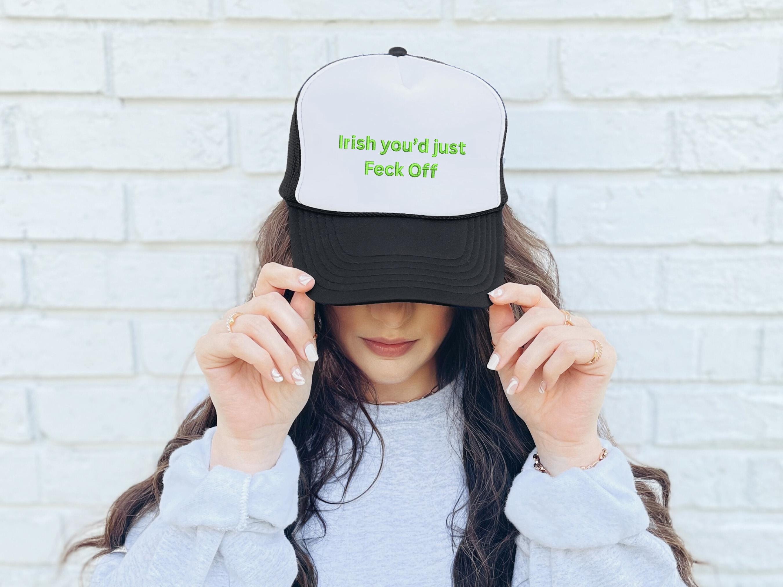 I wish you would Feck off Embroidered Hat, St Patty's Day Embroidered Rope Hat,St Patrick's Day Snapback Adjustable Hat, Mens and Womens Hat