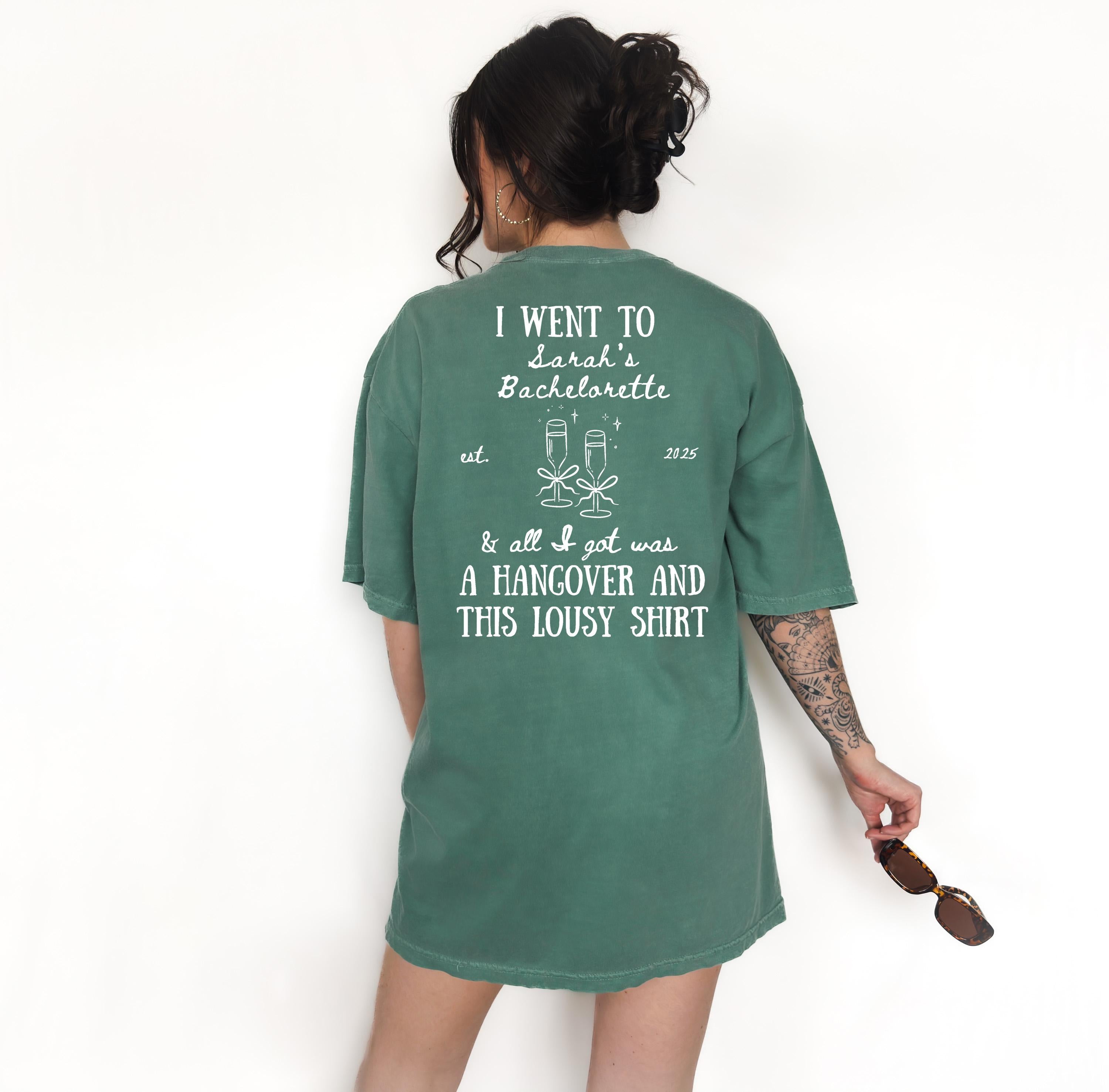 Custom Bach Party T-shirts, Bridal Party Shirts, Comfort Colors T, Personalized Shirt, I went to Bachelorette and All I Got Was This Shirt