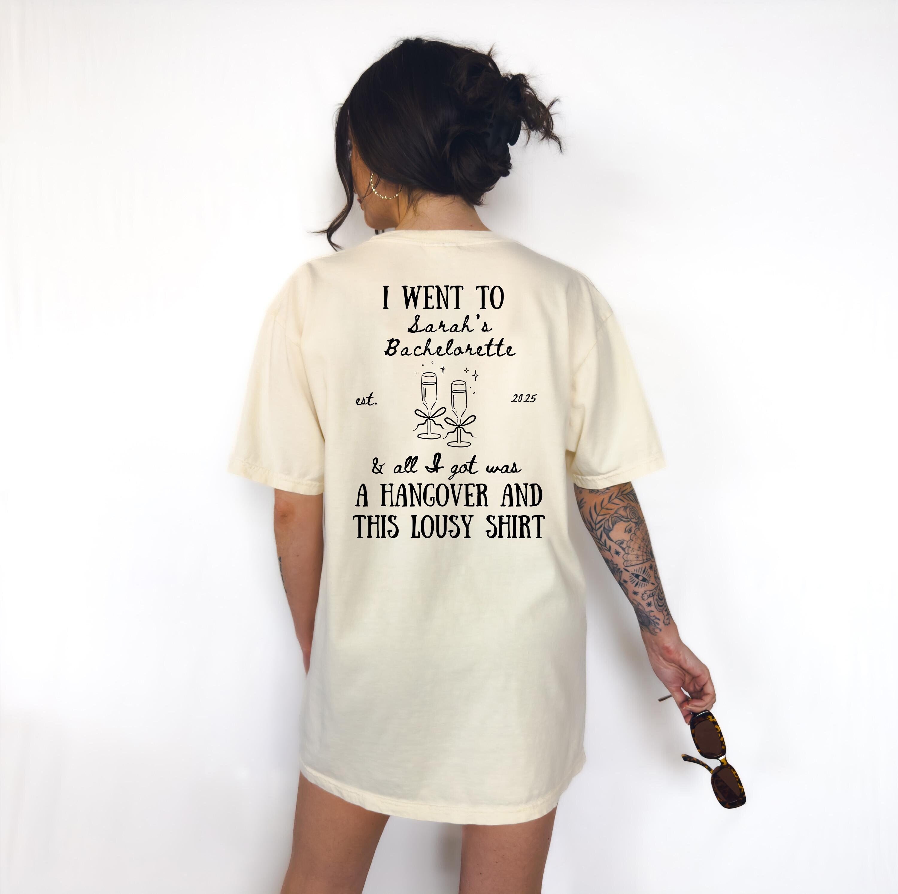 Personalized Bachelorette Party T-shirts, Bridal Party Shirts, Comfort Colors T, Custom Shirt, I went to Bach and All I Got Was This Shirt
