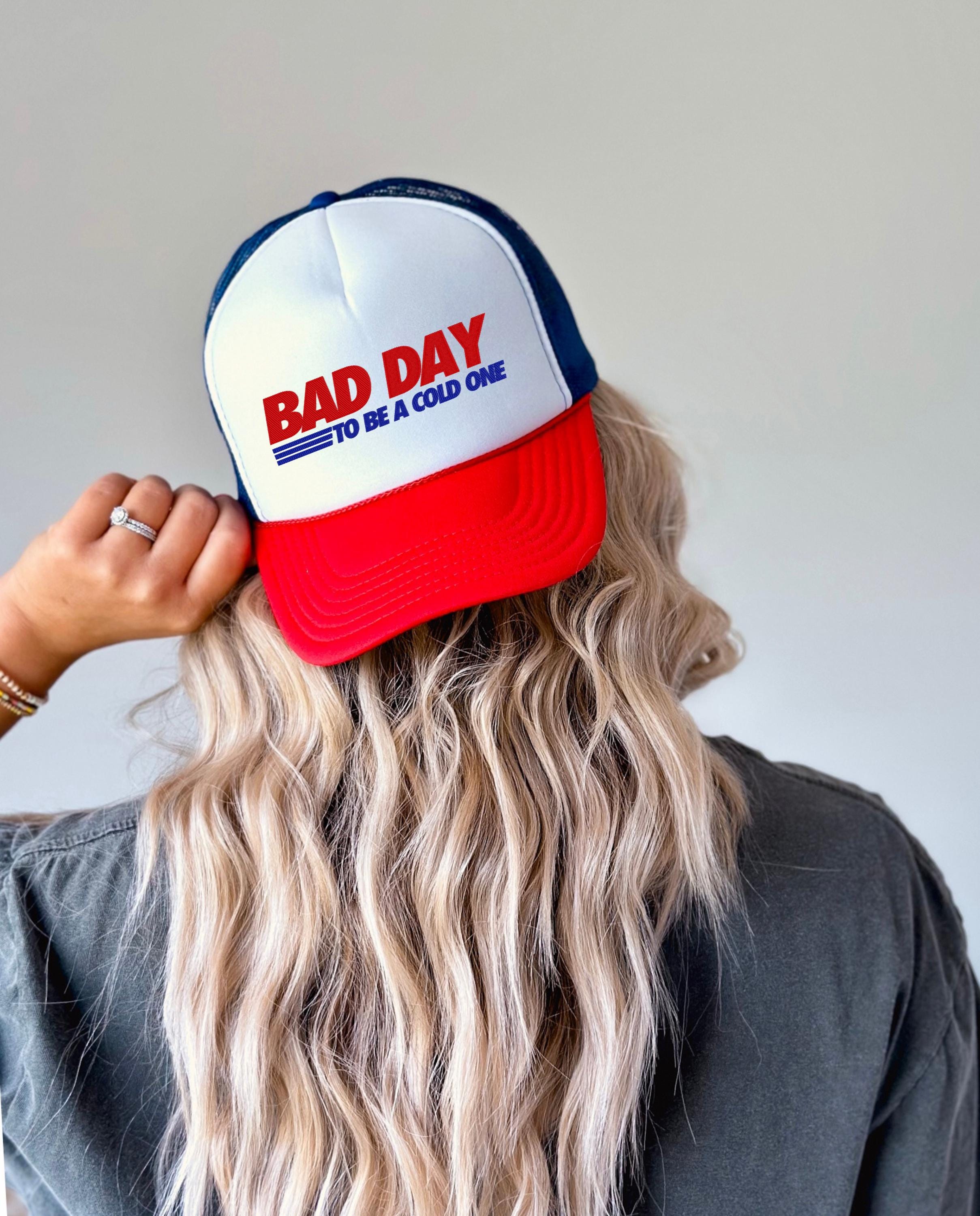 Embroidered Rope Hat Bad Day To Be A Cold One July 4th, Foam,Fourth of July Hat,July 4th embroidery, Snapback Adjustable, Mens and Womens
