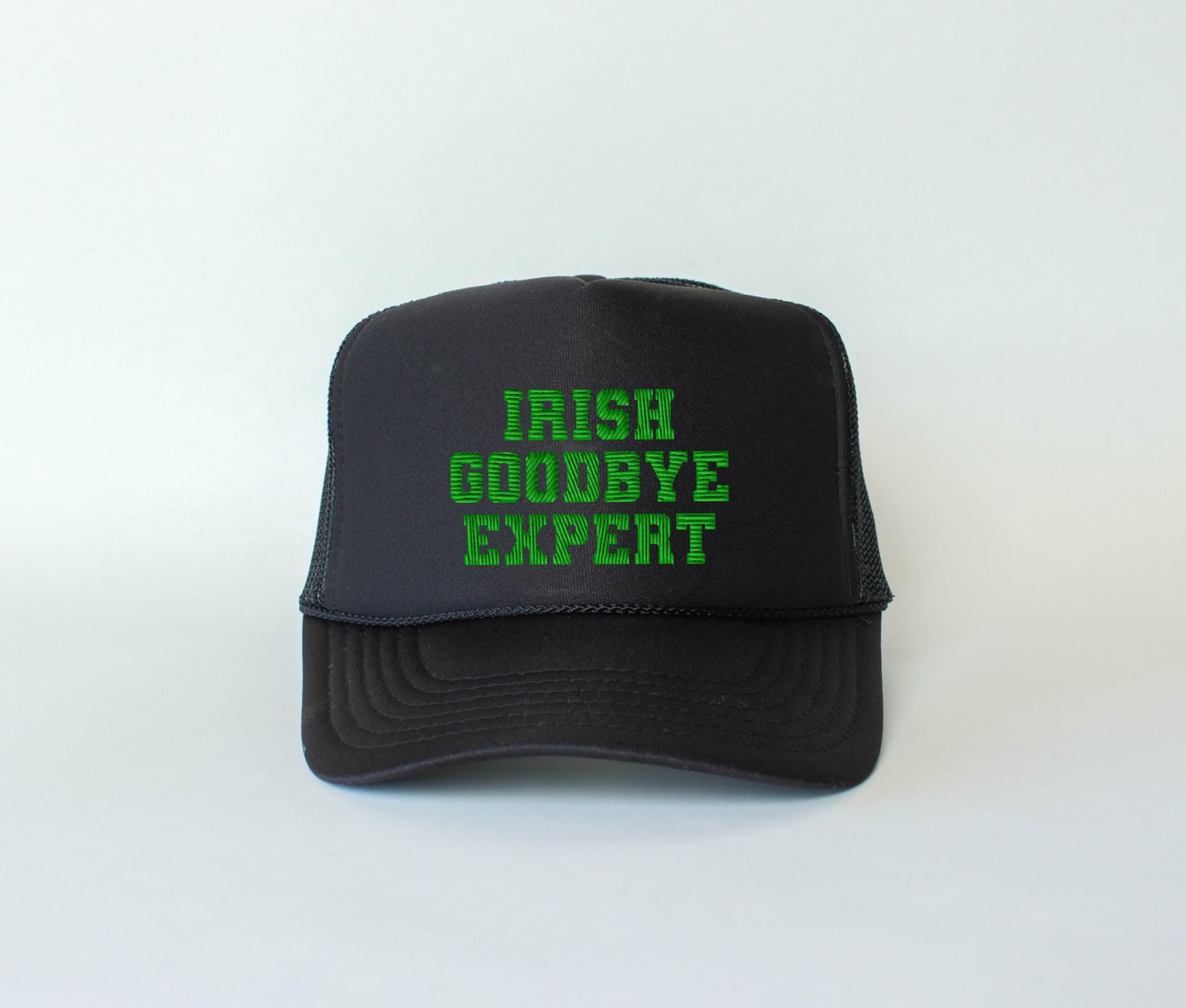 Irish Goodbye Expert St Patty's Day Embroidered Rope Hat, St Patrick's Day Foam,St Patricks Day Hat, Snapback Adjustable, Mens and Womens