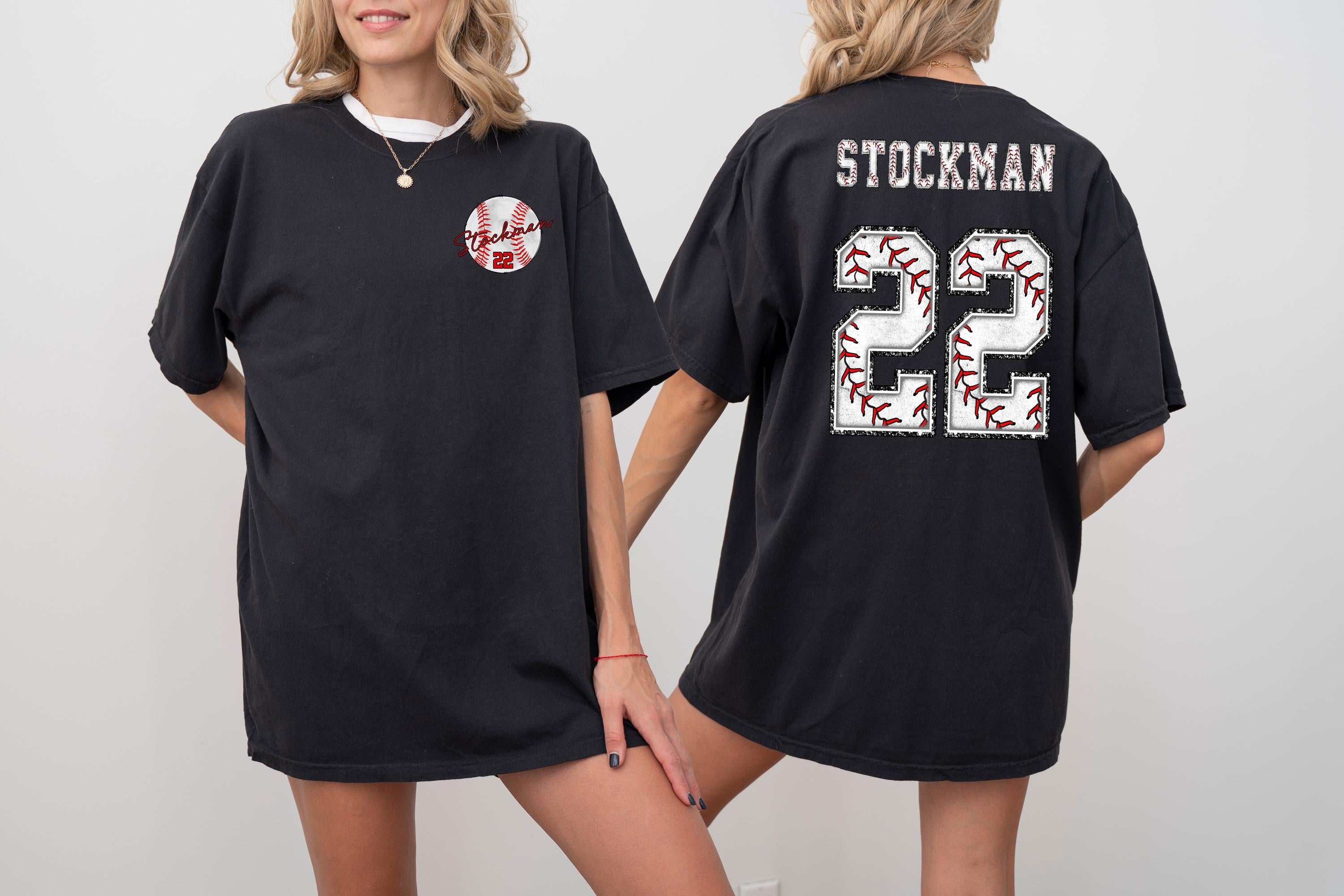 Custom Comfort Colors Sports Tee, Two sided Baseball Tshirt With Custom Number And Name, Sports Shirt, Baseball Mom T, Personalized Baseball
