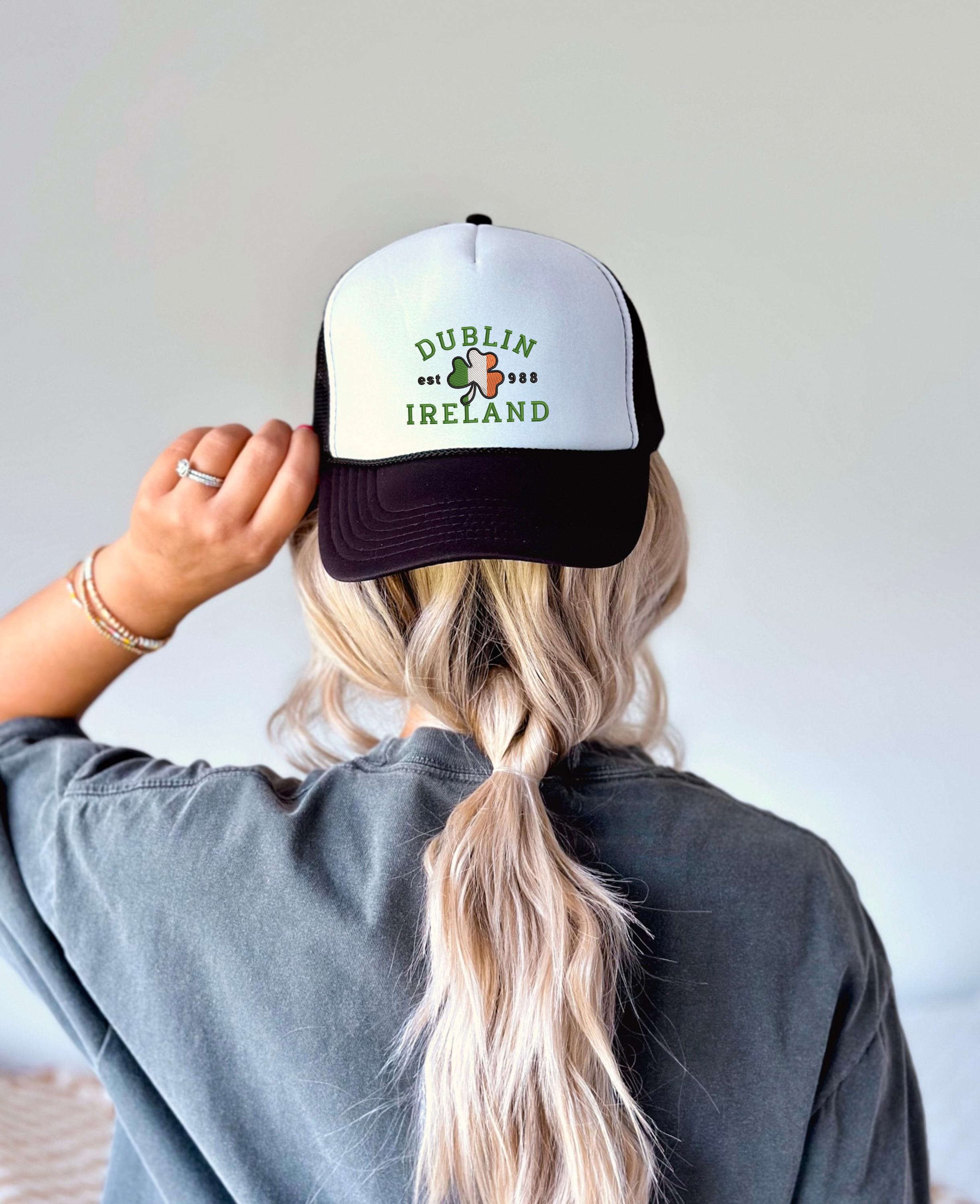 Dublin Ireland St Patty's Day Embroidered Rope, St Patrick's Day Foam Hat, Lucky St Patricks Day, Snapback Adjustable Hat, Mens and Womens