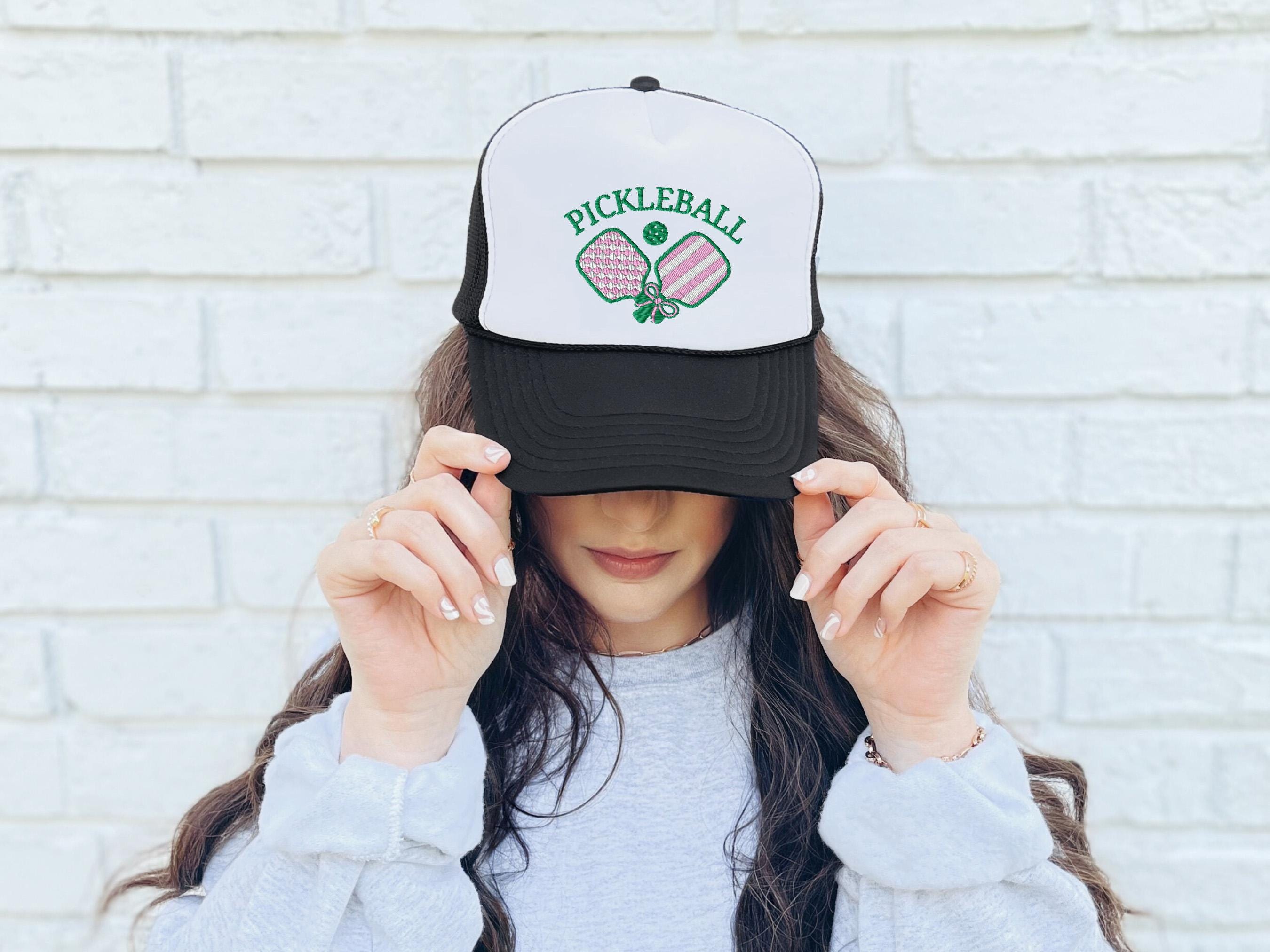 pickleball paddle hat, embroidery pickleball, paddle hat, embroidered I love pickleball, new pickleball embroidery, pickleball social club
