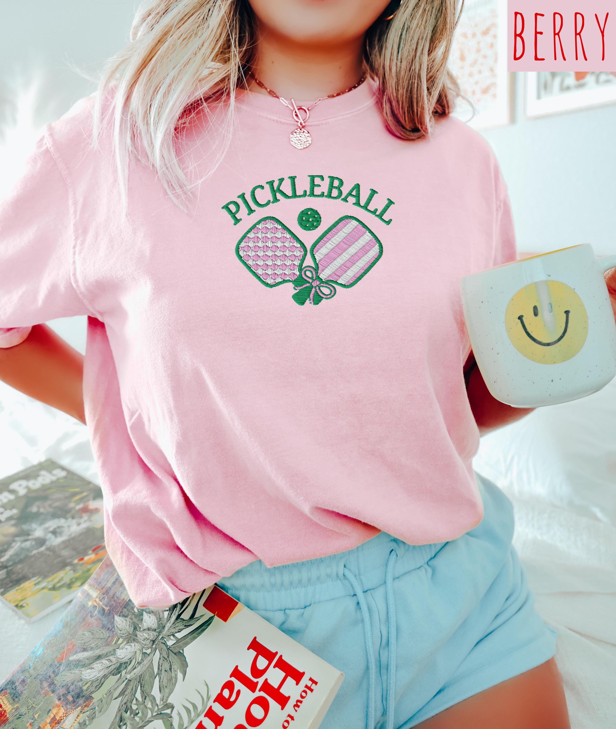 New Pickleball Embroidered Comfort Colors Tee, Summer, Pickleball Club, Pickleball Player, Pickleball Tshirt, Pickleball Season, Pickler T