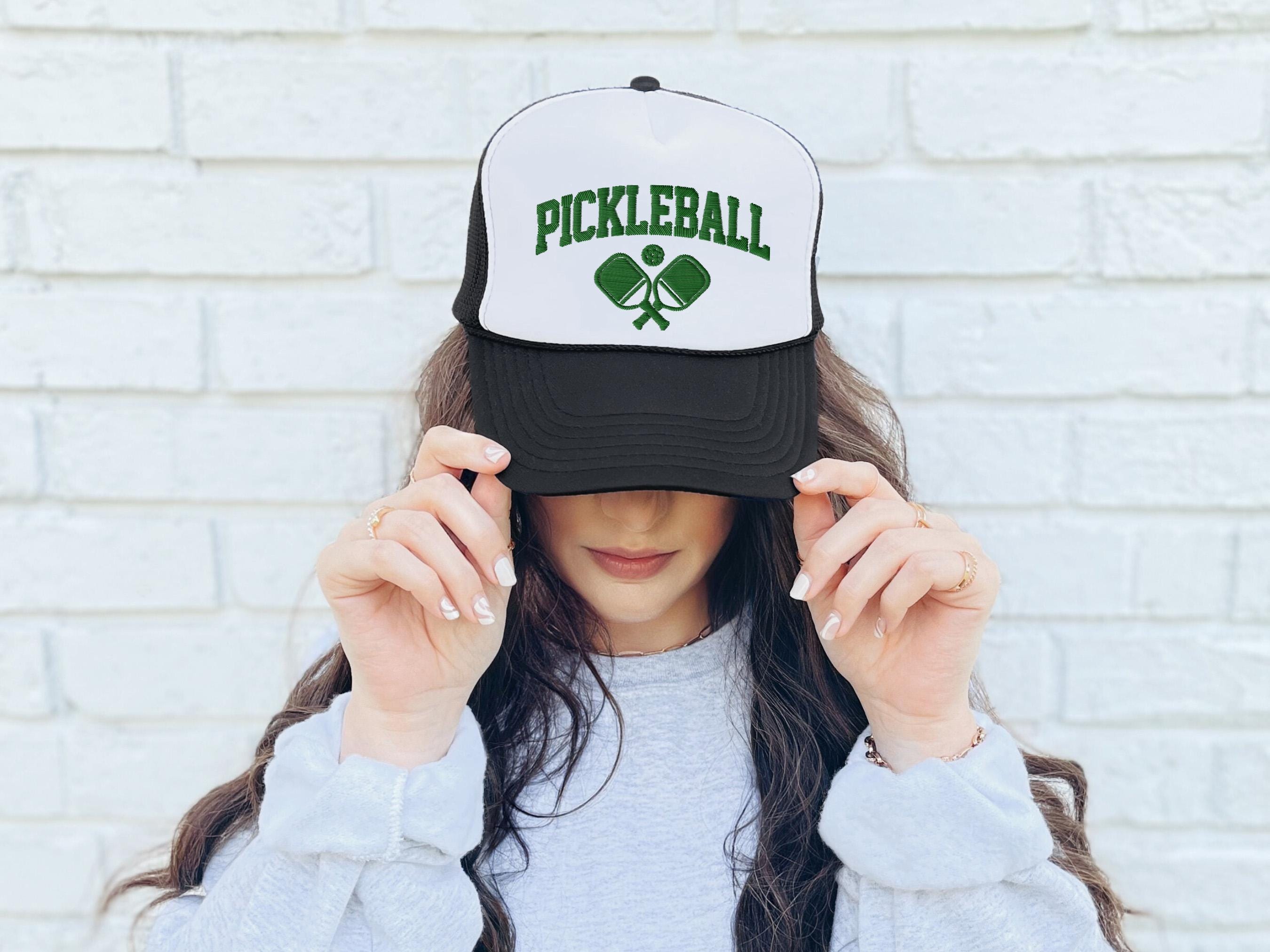 pickleball paddle hat, embroidery pickleball, paddle hat, embroidered I love pickleball, new pickleball embroidery, pickleball social club
