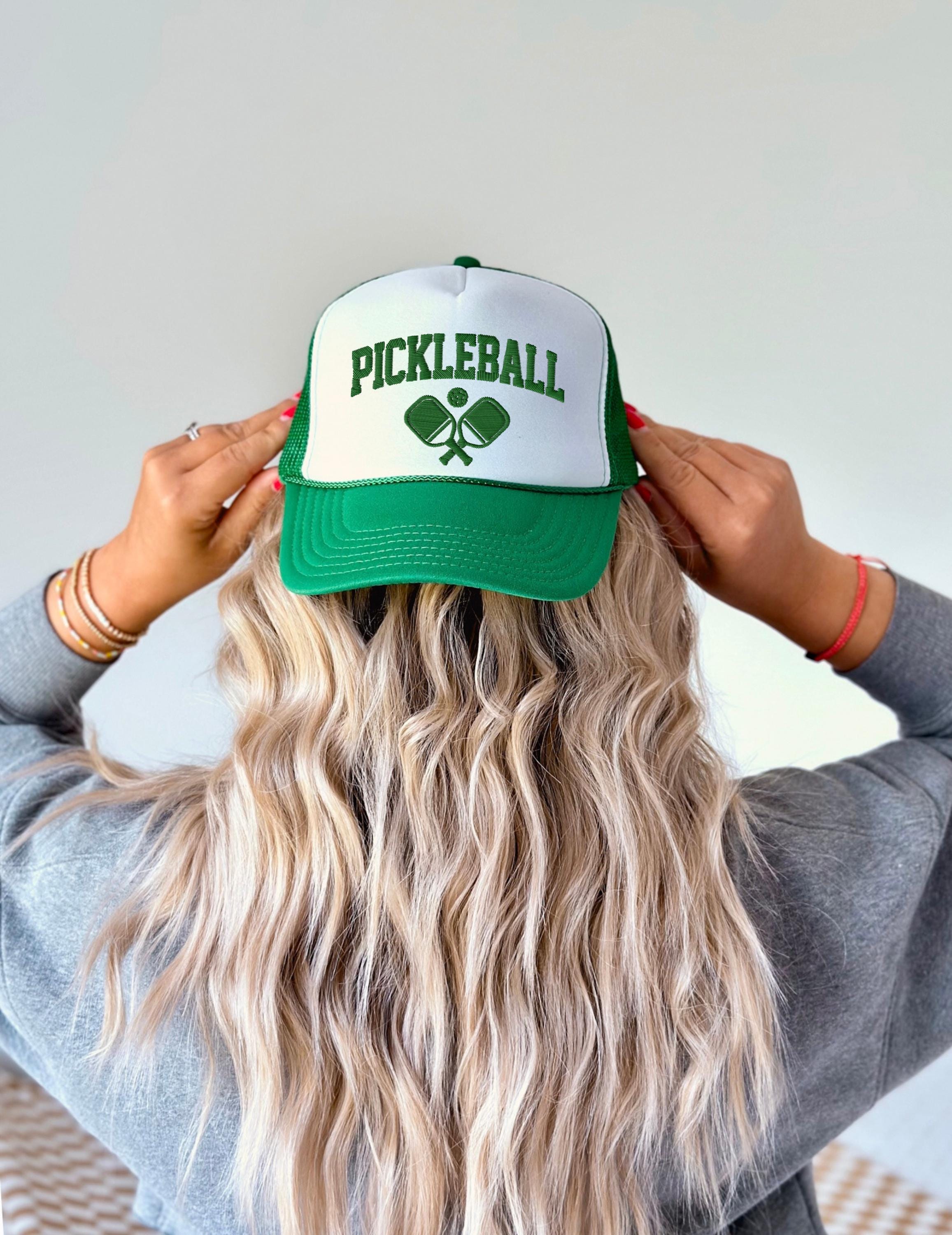 pickleball paddle hat, embroidery pickleball, paddle hat, embroidered I love pickleball, new pickleball embroidery, pickleball social club