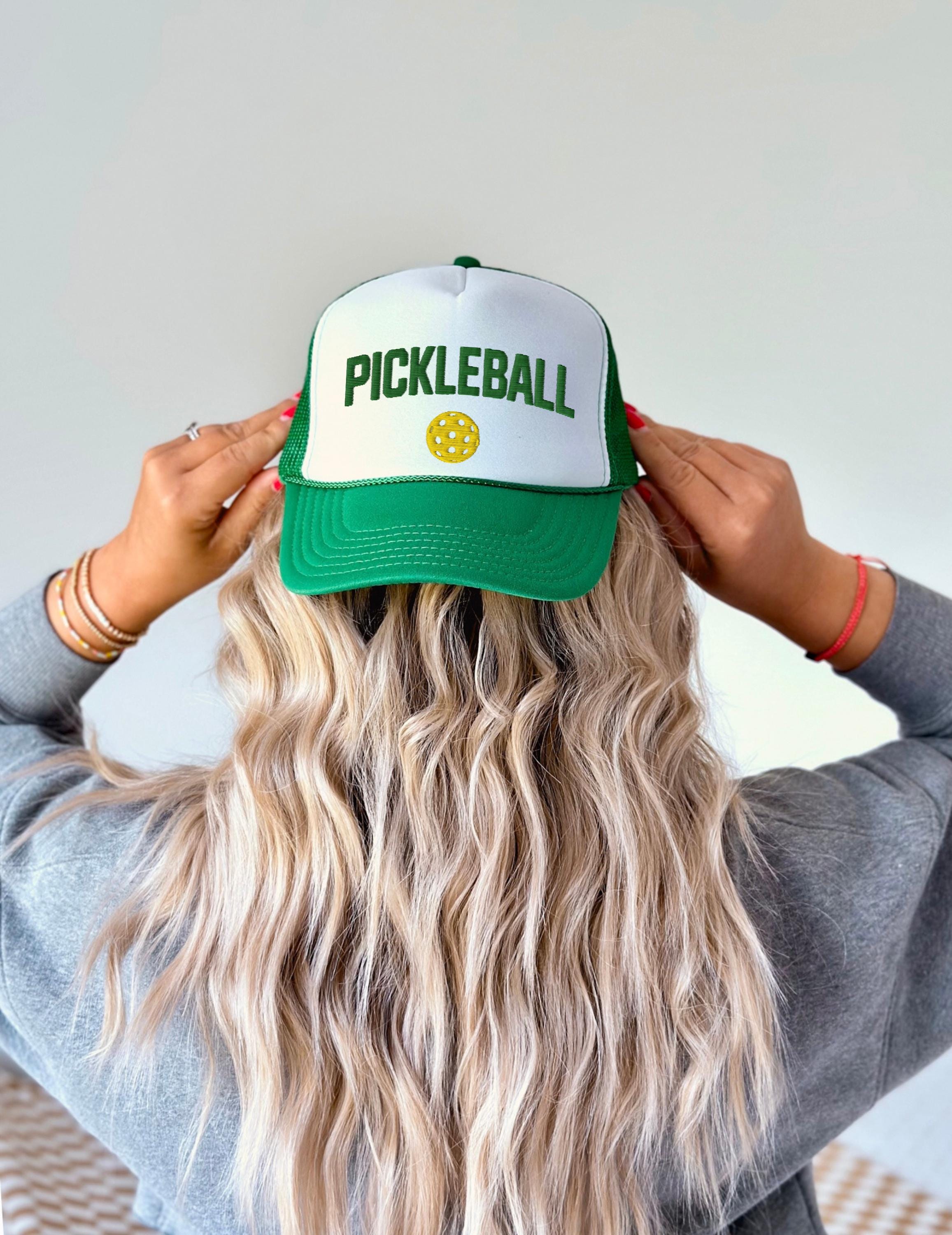 pickleball paddle hat, embroidery pickleball, paddle hat, embroidered I love pickleball, new pickleball embroidery, pickleball social club