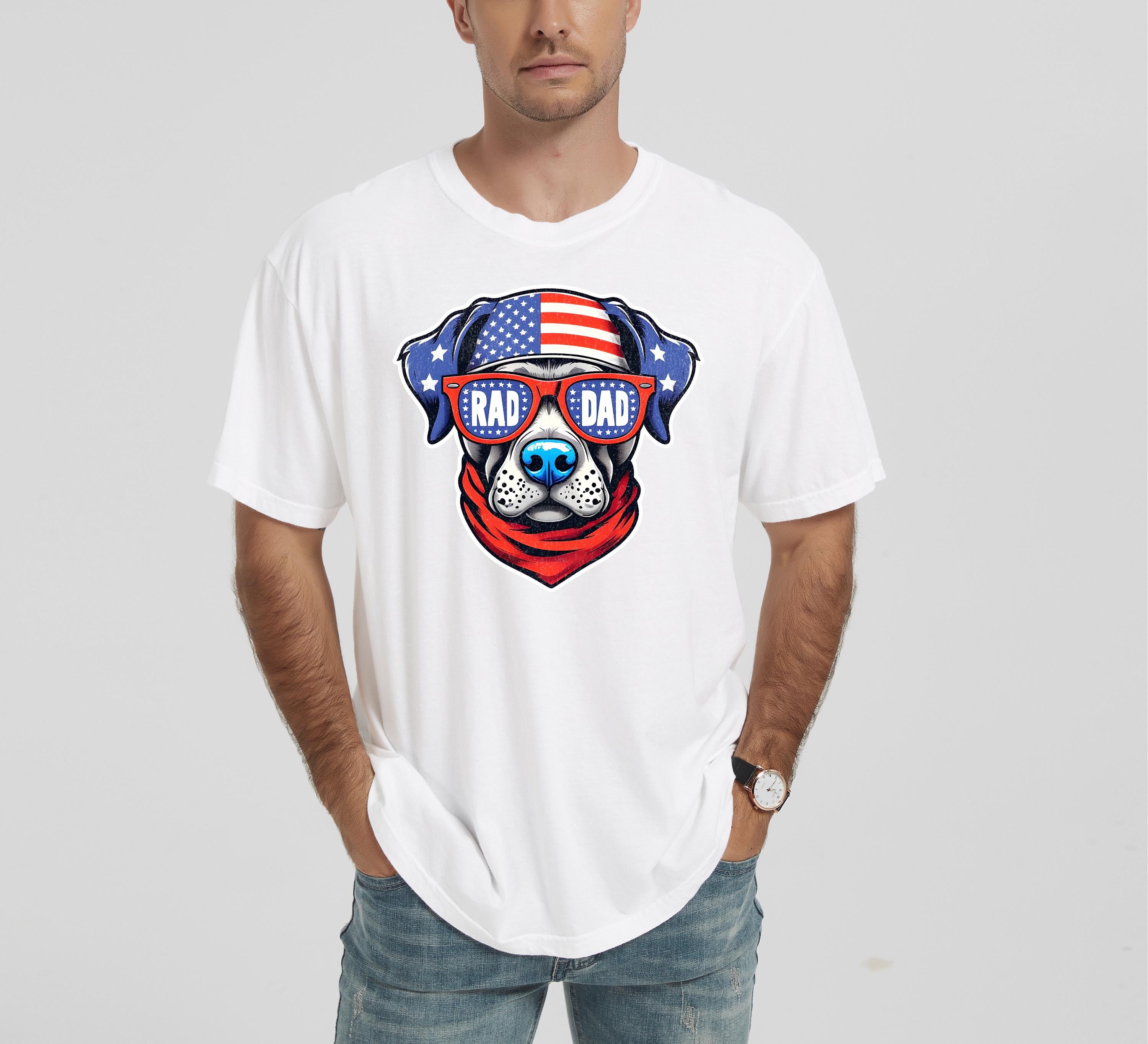 4th of July Rad Dad Father's Day Shirt, Comfort Colors Father's Day T Shirt, Gift For Dad, Father's Day 2025, Fourth of July Dad Design