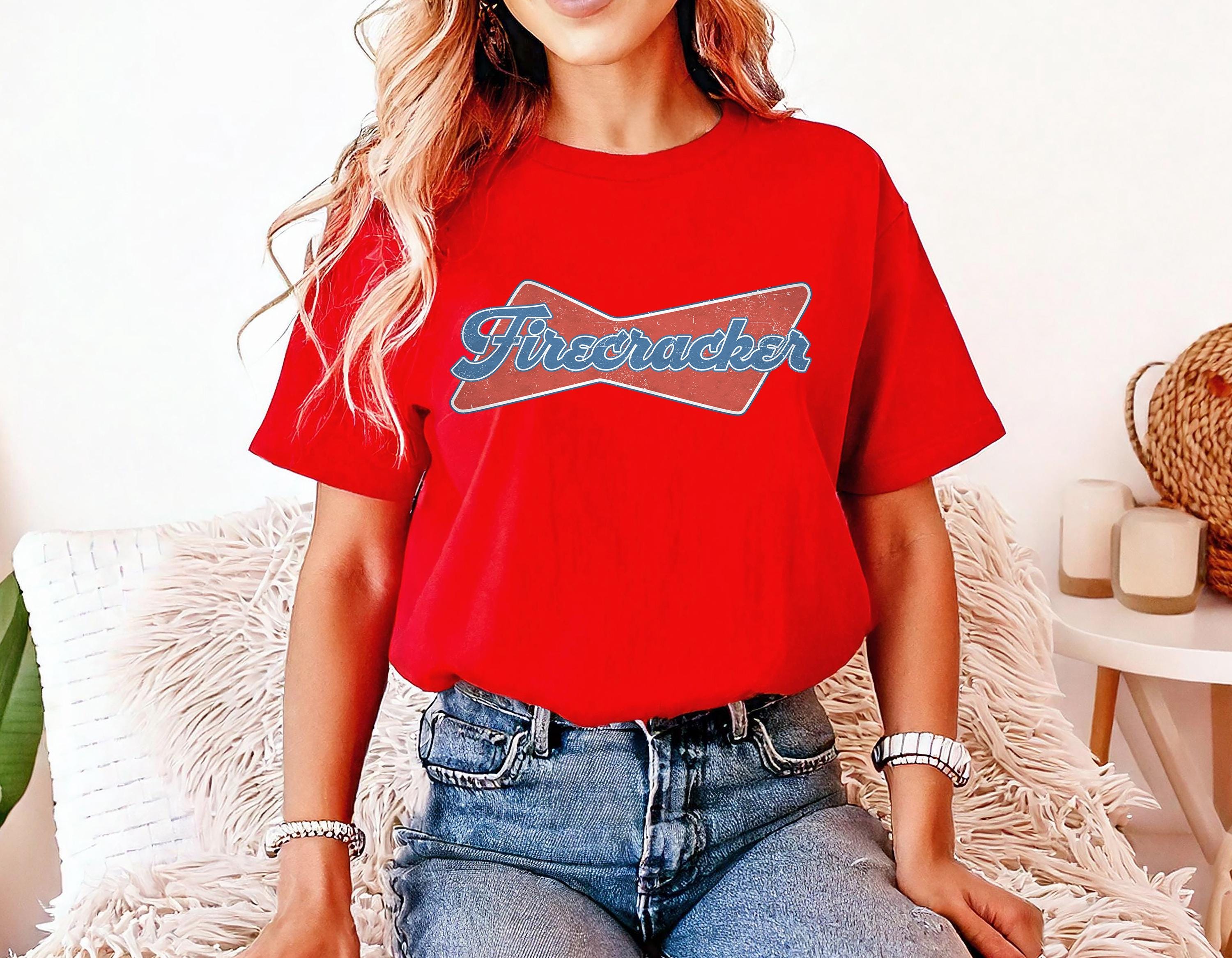 Retro Firecracker Comfort Colors Tshirt, 4th of July tee, Retro fourth shirt, Unisex July 4th T, American Flag Shirt, Independence Day