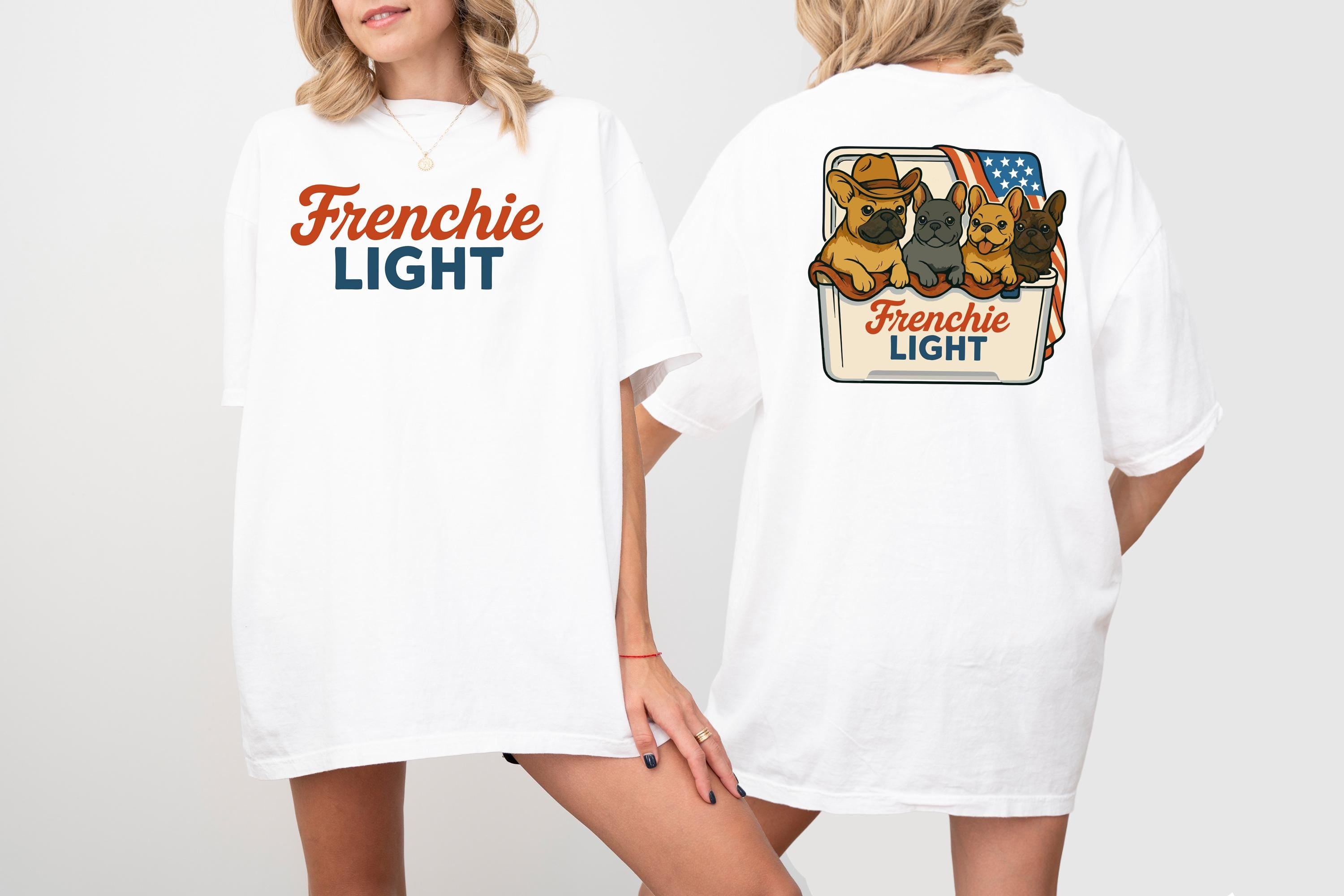 Retro Frenchie Light Comfort Colors shirt, 4th of July tee, Retro American French Bull Dog shirt, Unisex 4th of July shirt, Independence Tee
