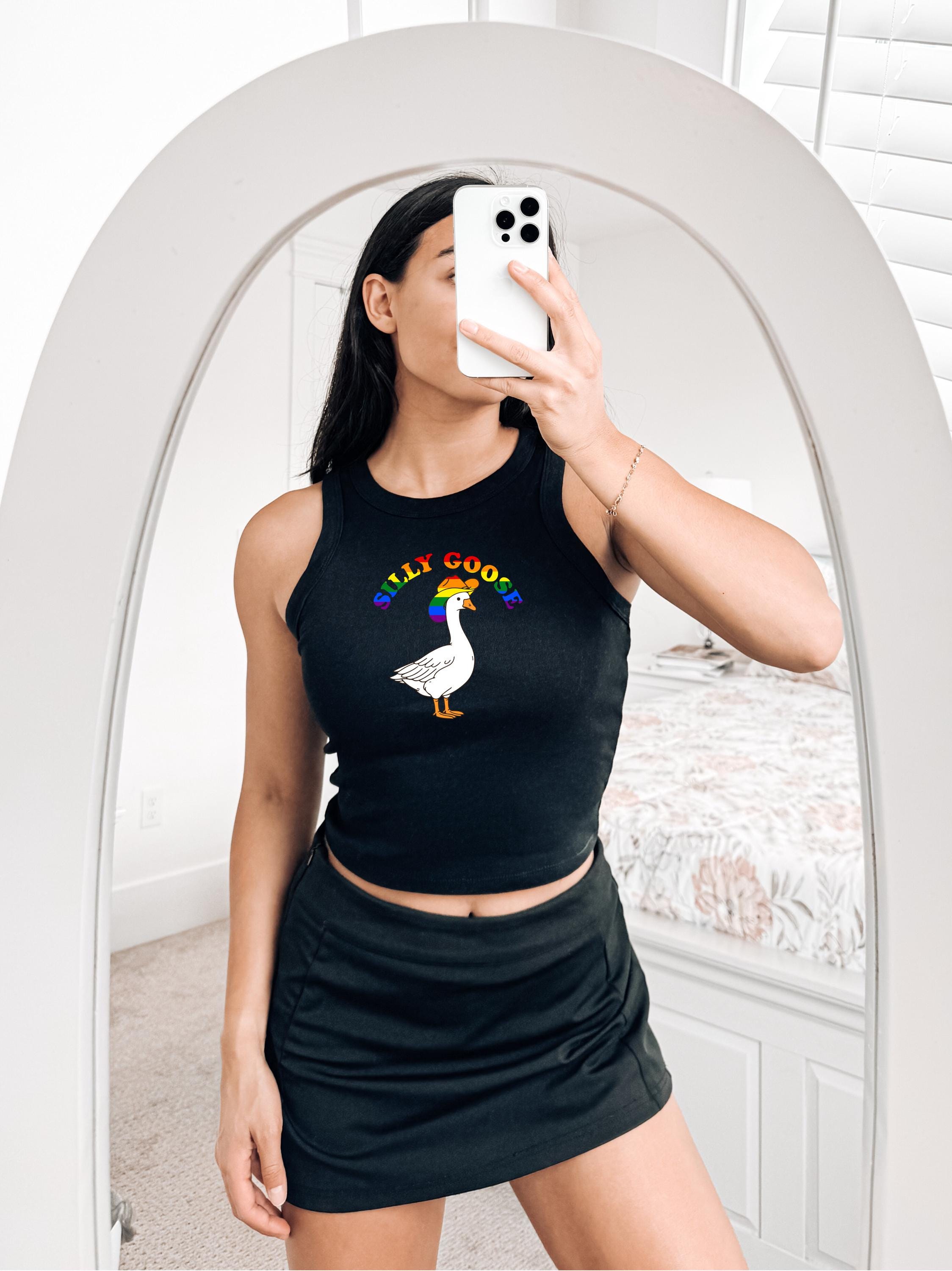 Silly Goose Pride Tank, Pride Month Tank Top, Bella Canvas 1019 Tank, Rainbow