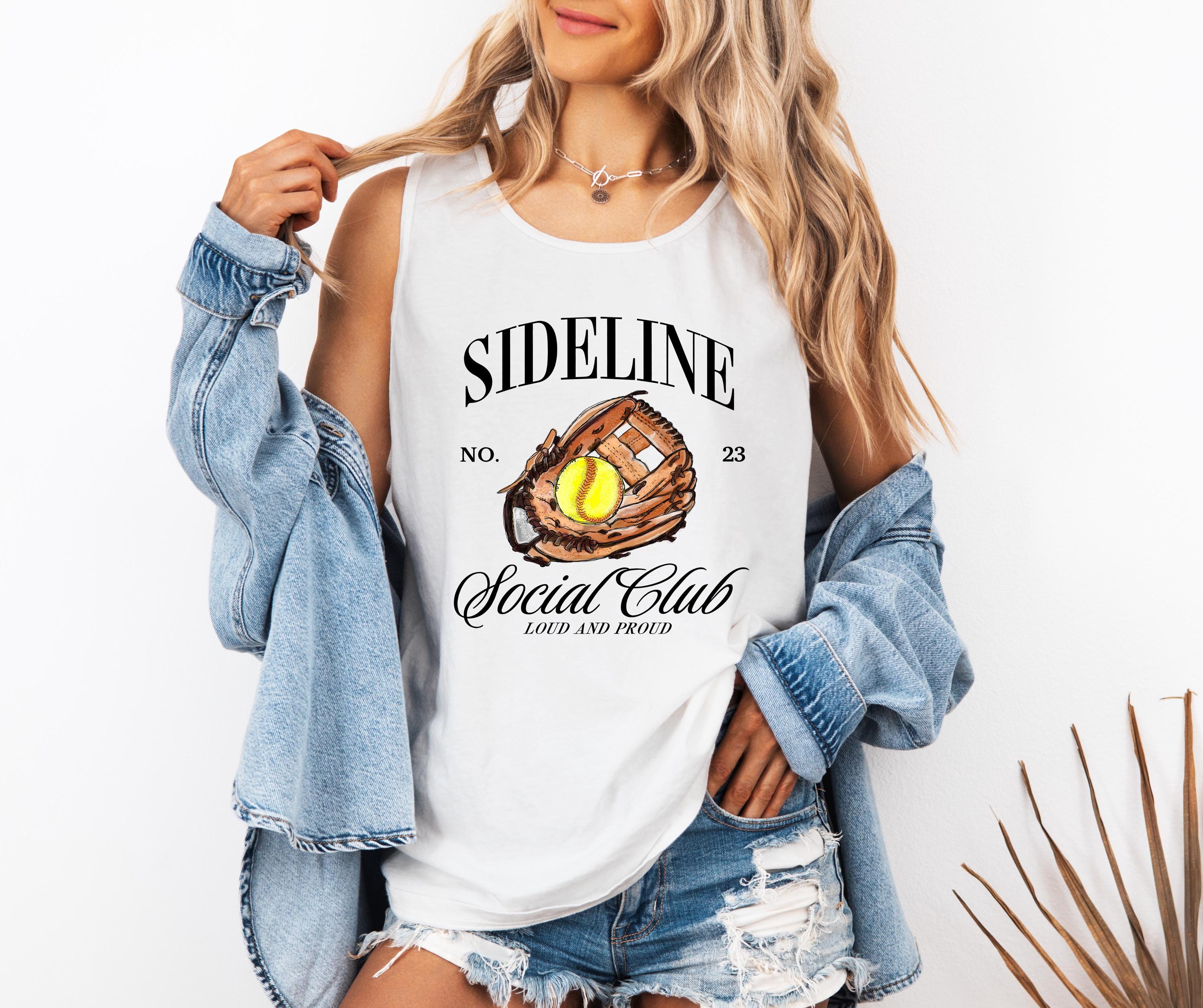 Custom Softball Comfort Colors Tank, Side Line Social Club, Custom Sports Tank, Custom Number Tank